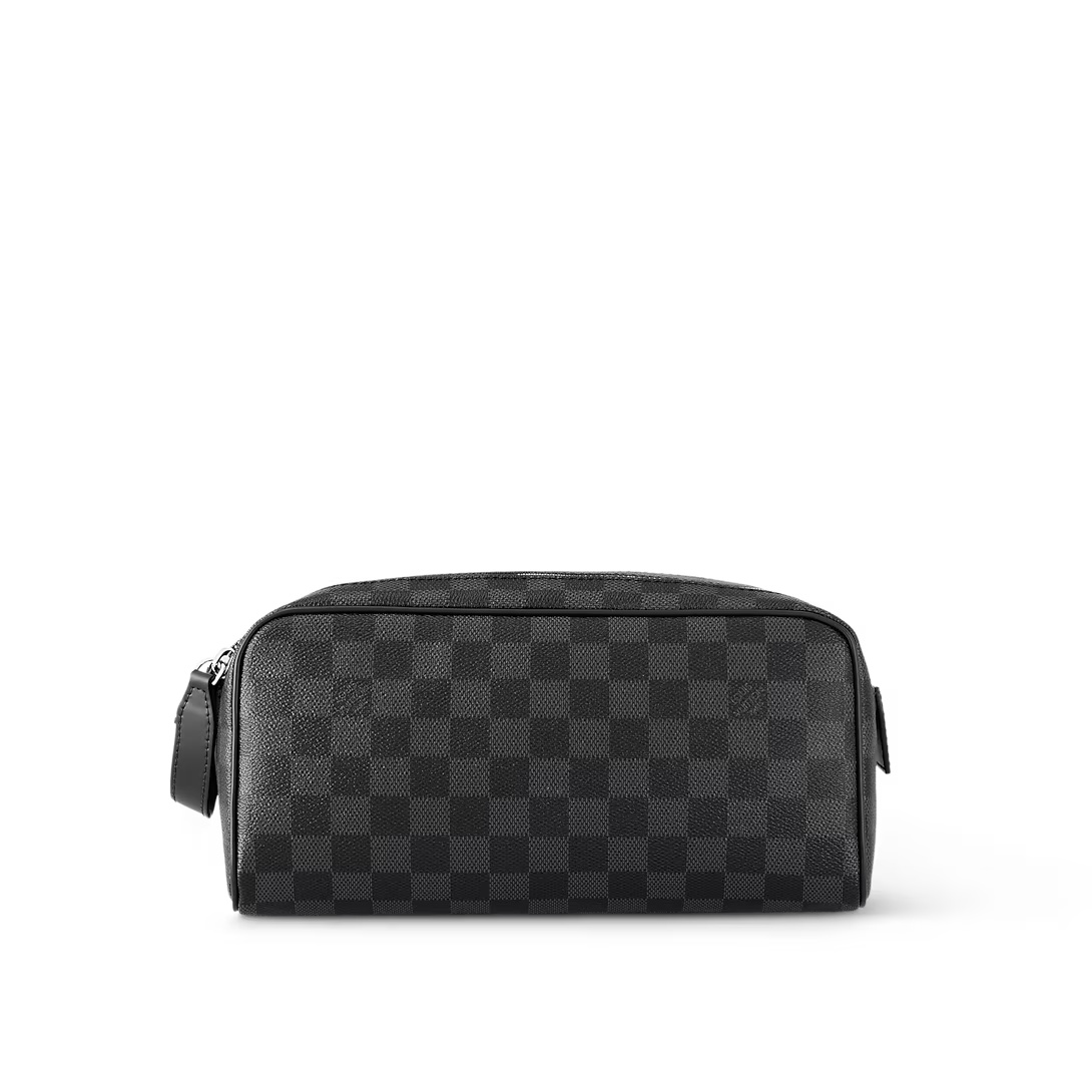 Dopp Kit Toilet Pouch Damier Graphite Black N40127