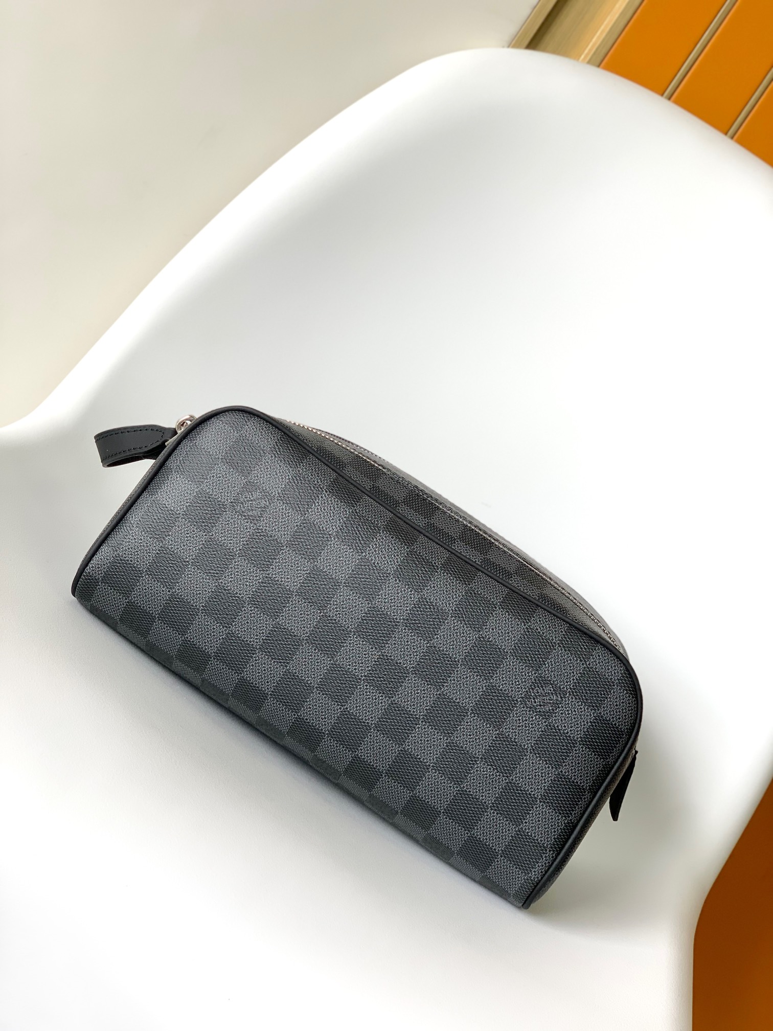 Dopp Kit Toilet Pouch Damier Graphite Black N40127