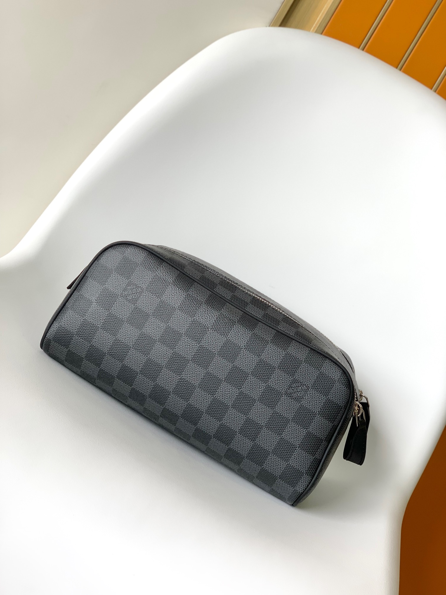 Dopp Kit Toilet Pouch Damier Graphite Black N40127