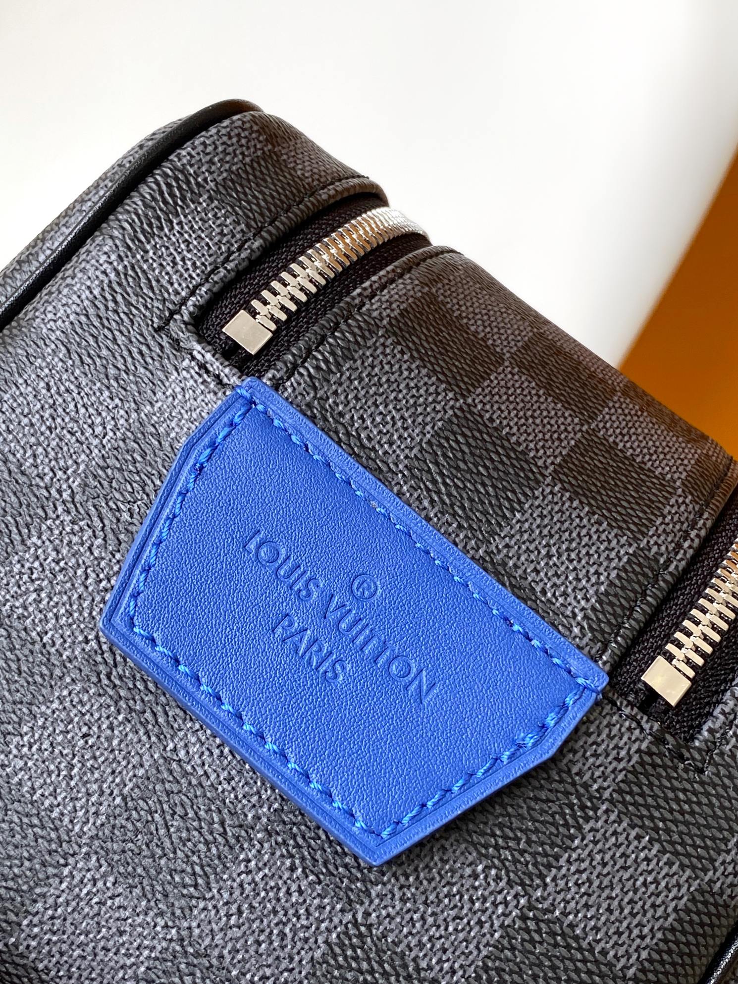 Dopp Kit Toilet Pouch Monogram Damier Graphite Indigo Blue N00084