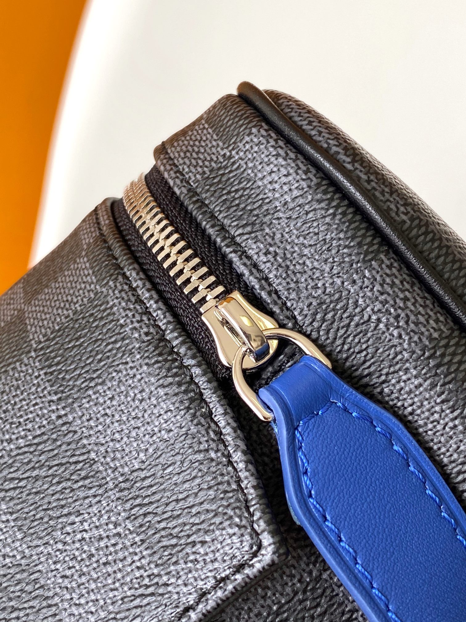 Dopp Kit Toilet Pouch Monogram Damier Graphite Indigo Blue N00084
