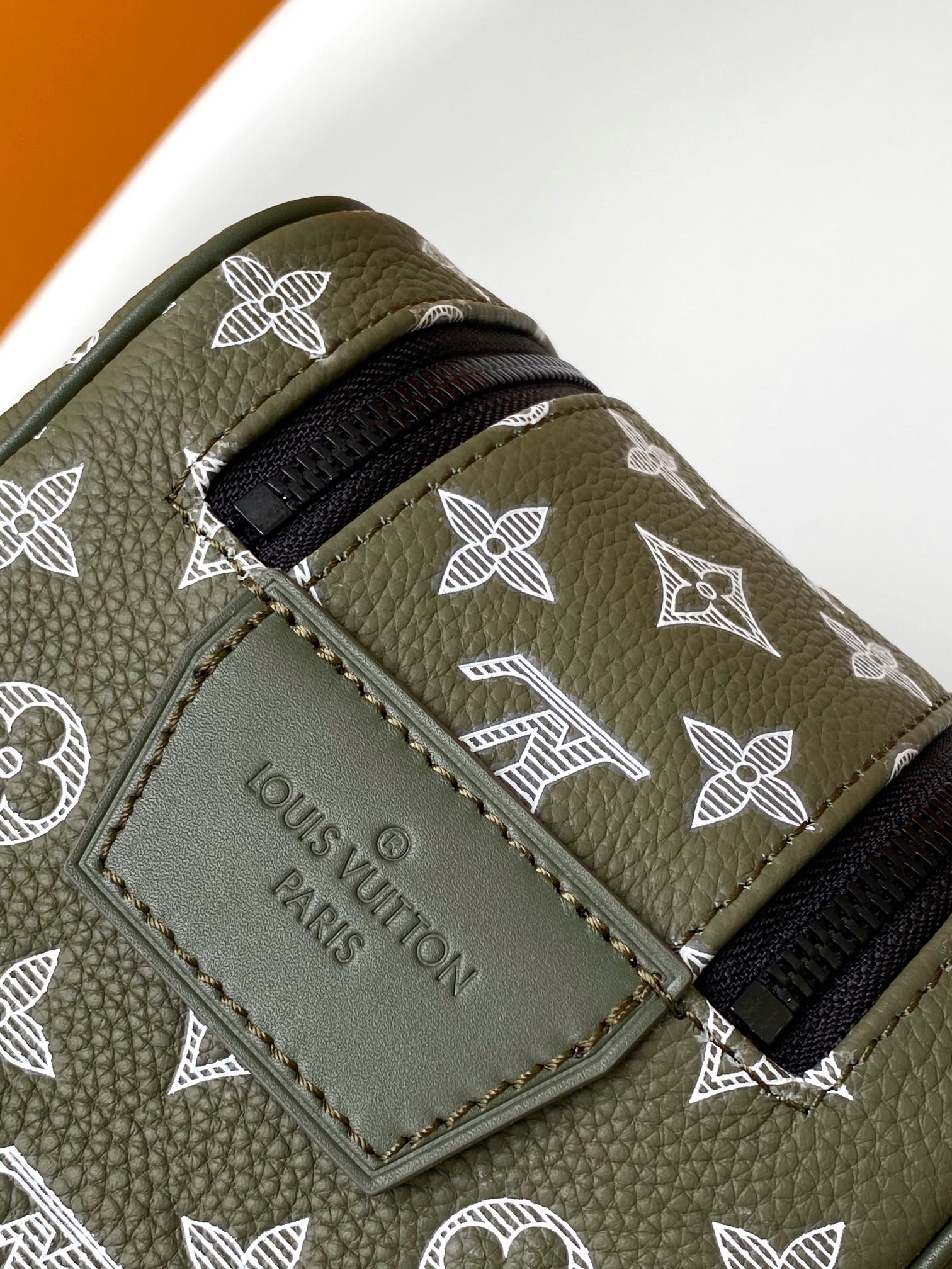Dopp Kit Toilet Pouch Monogram Olive Green M12651