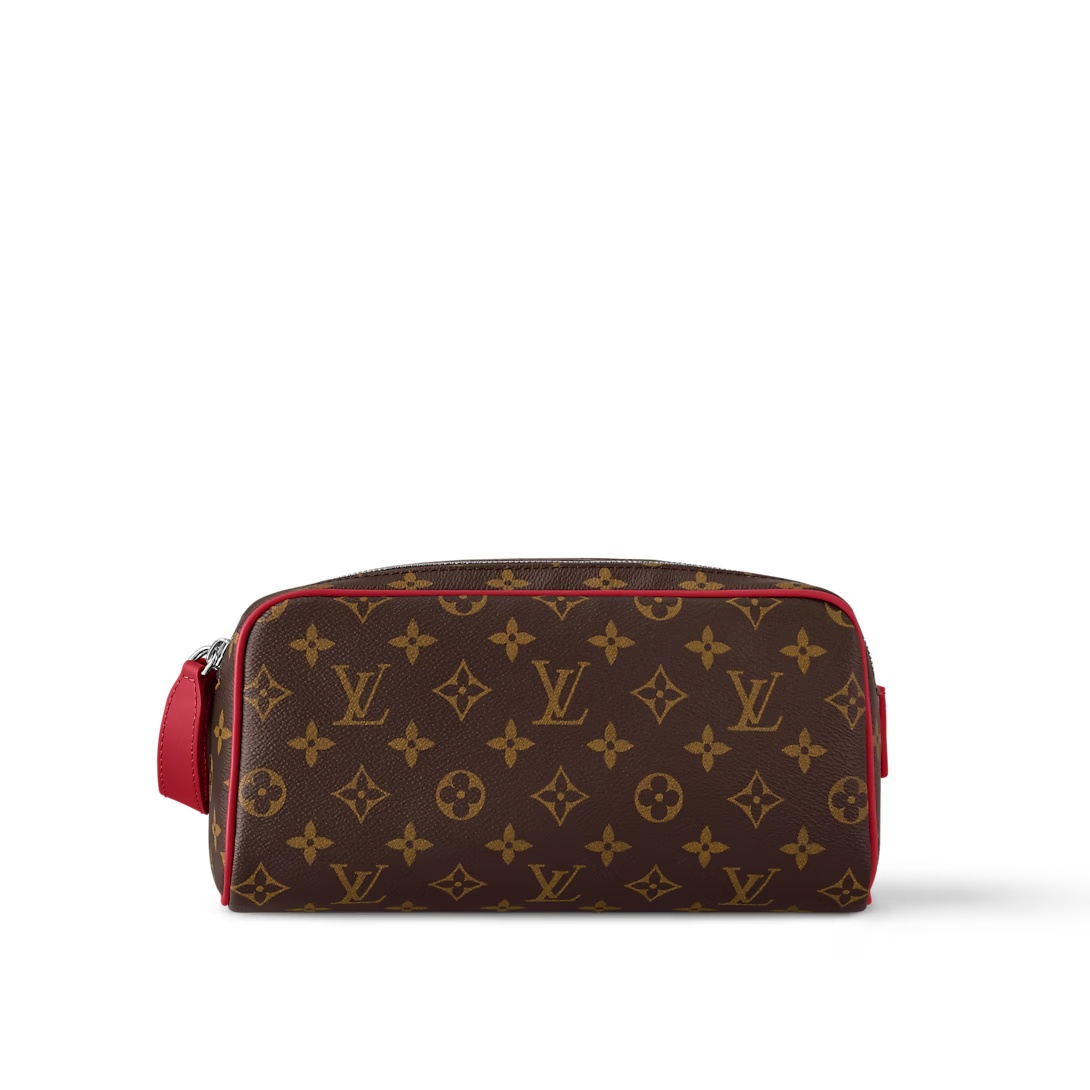 Dopp Kit Toilet Pouch Monogram Sari Red M12640