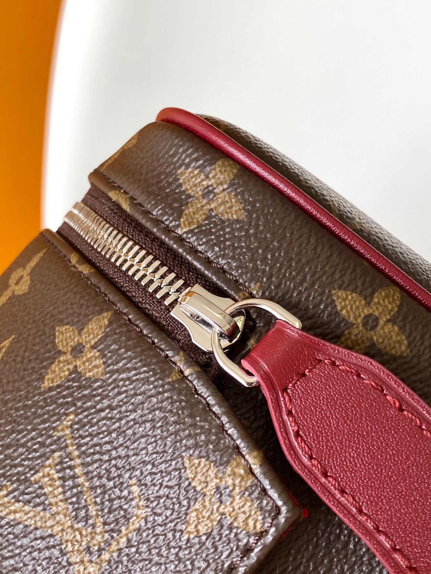 Dopp Kit Toilet Pouch Monogram Sari Red M12640