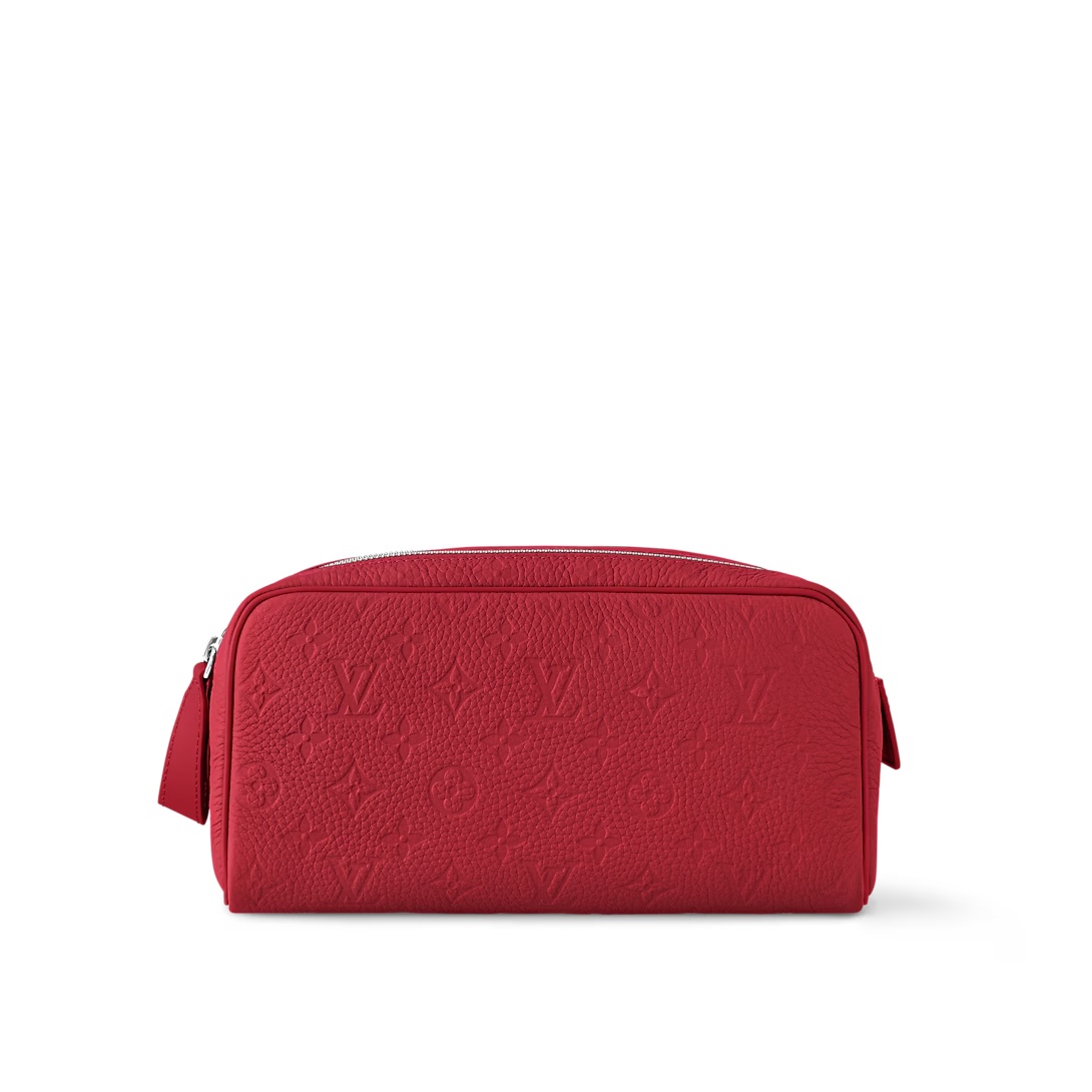 Dopp Kit Toilet Pouch Sari Red Taurillon Monogram M13023