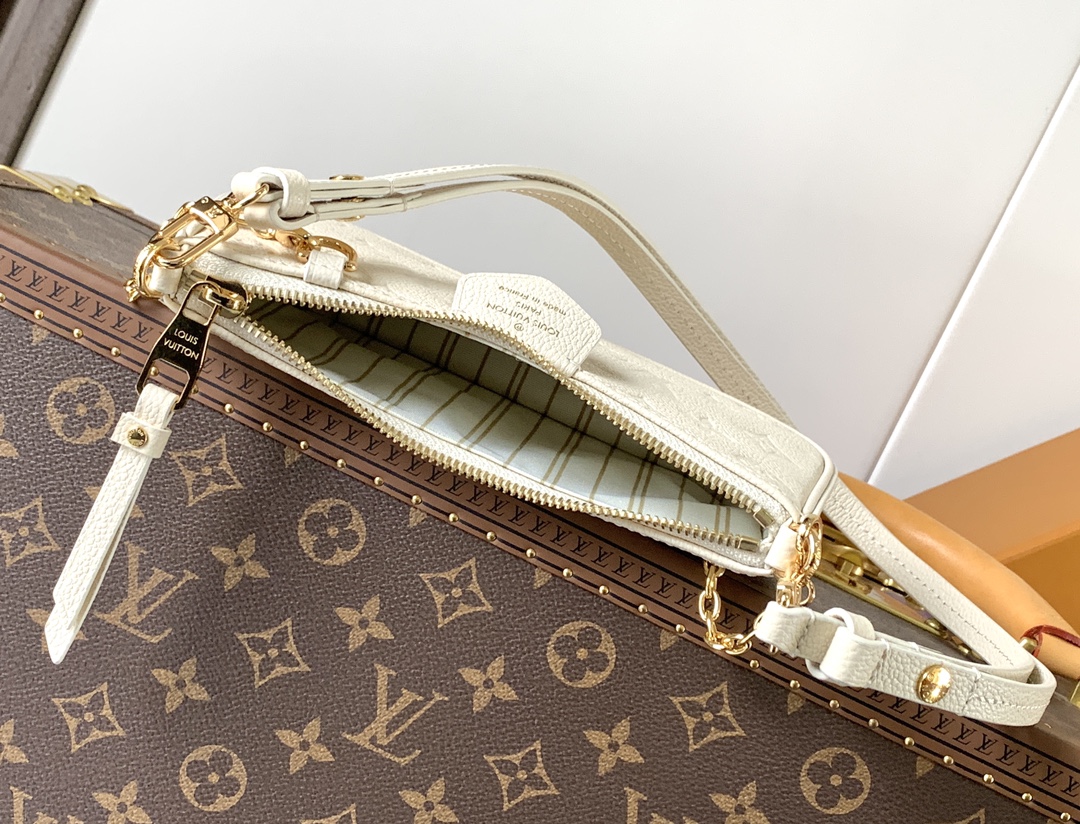 Easy Pouch On Strap Cream Embossed Monogram Empreinte Cowhide Leather M81066