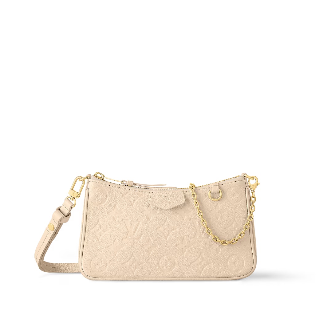 Easy Pouch On Strap Cream Embossed Monogram Empreinte Cowhide Leather M81066