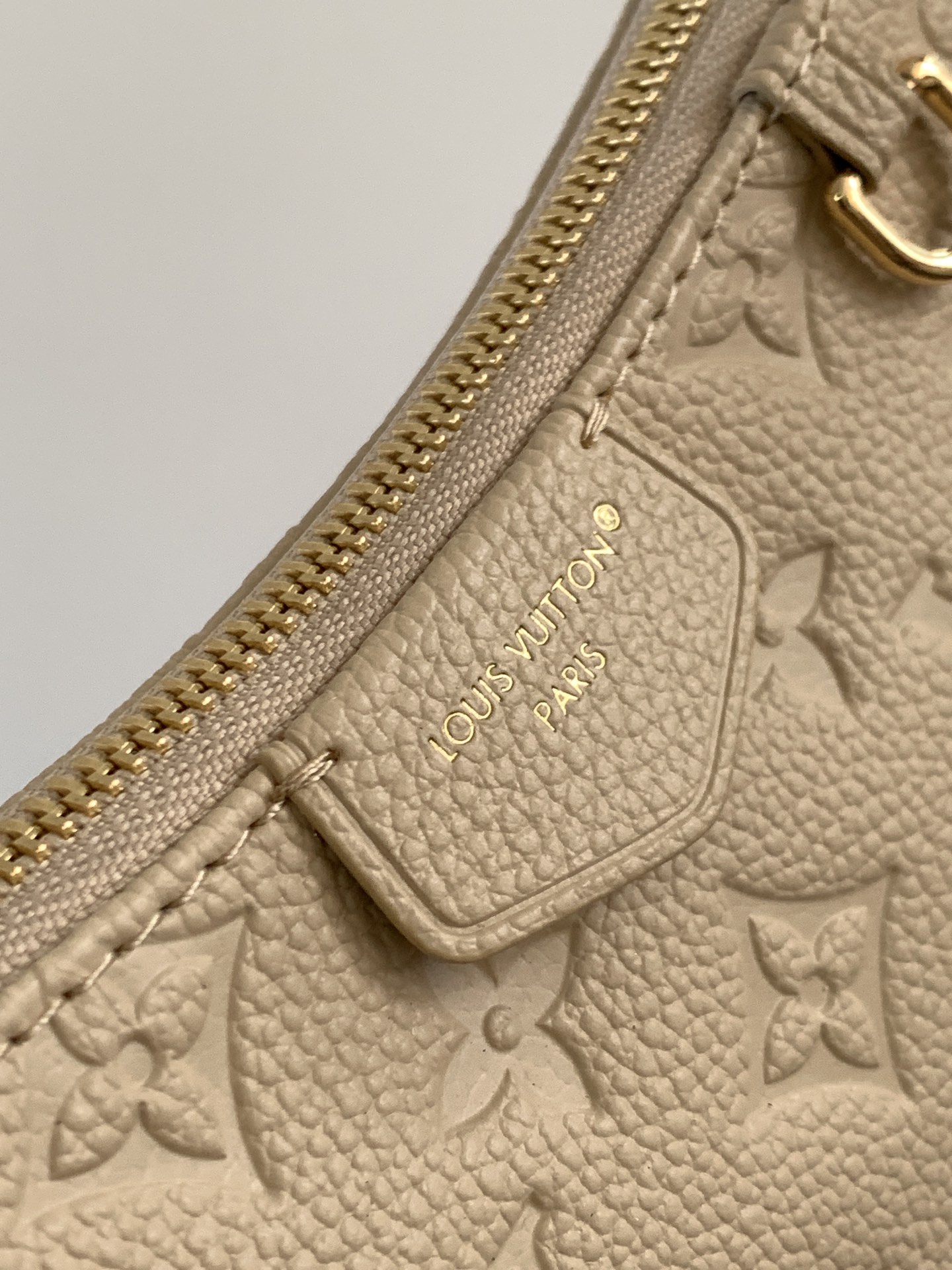 Easy Pouch On Strap Sand Embossed Monogram Empreinte Cowhide Leather M14421