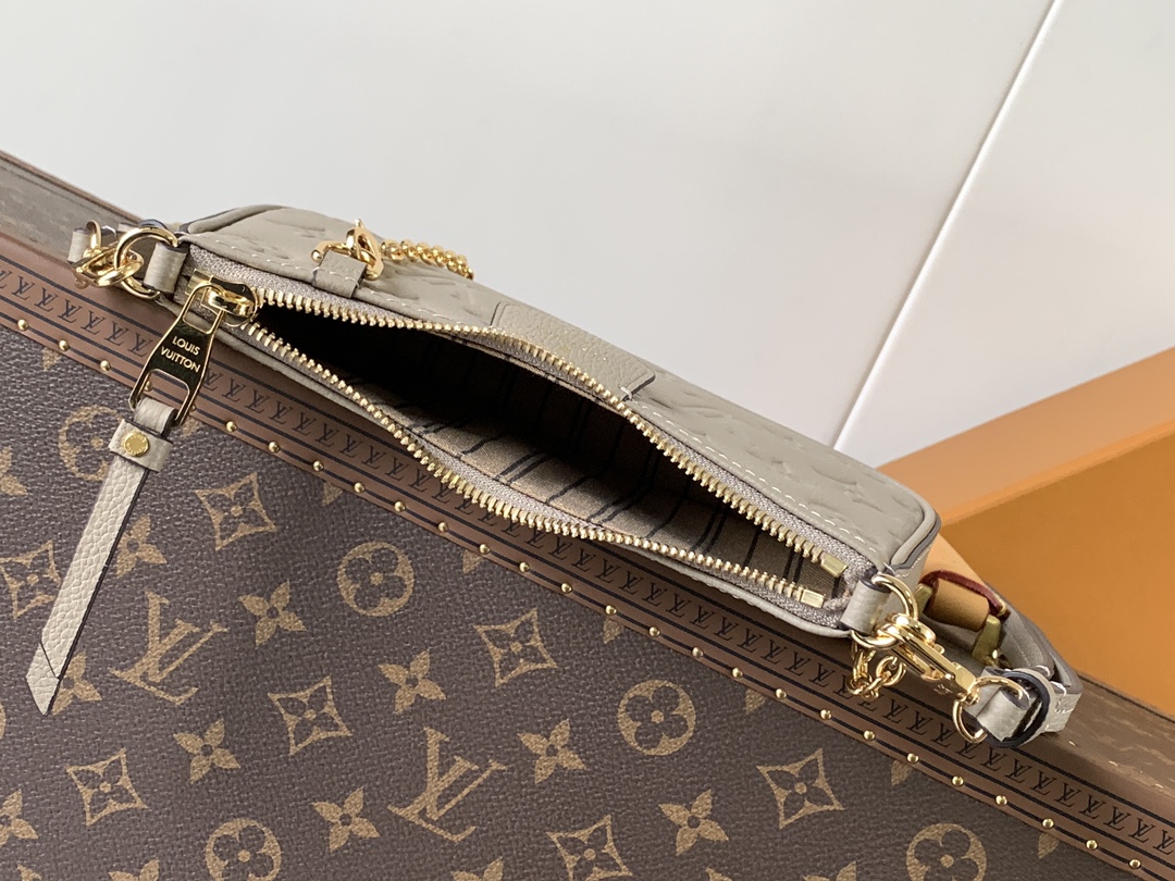 Easy Pouch On Strap Turtledove Embossed Monogram Empreinte Cowhide Leather M81862