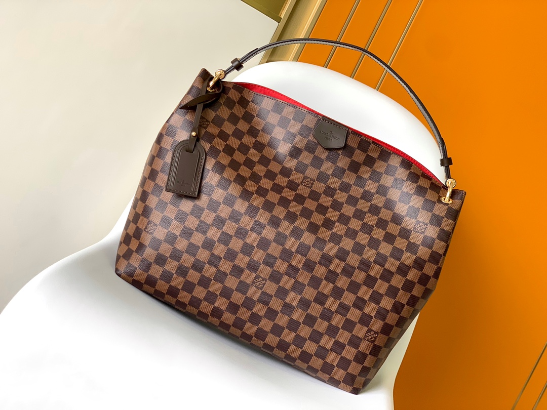 Graceful Mm Hobo Handbags Damier Ebene N44045