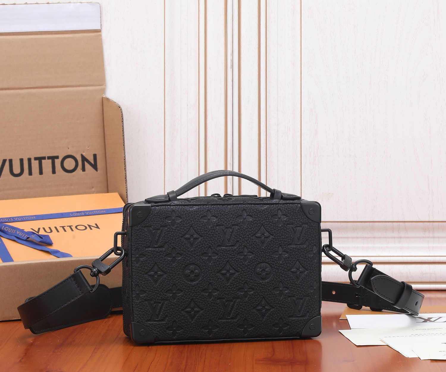 Handle Soft Trunk Bag Black Taurillon Monogram M59163