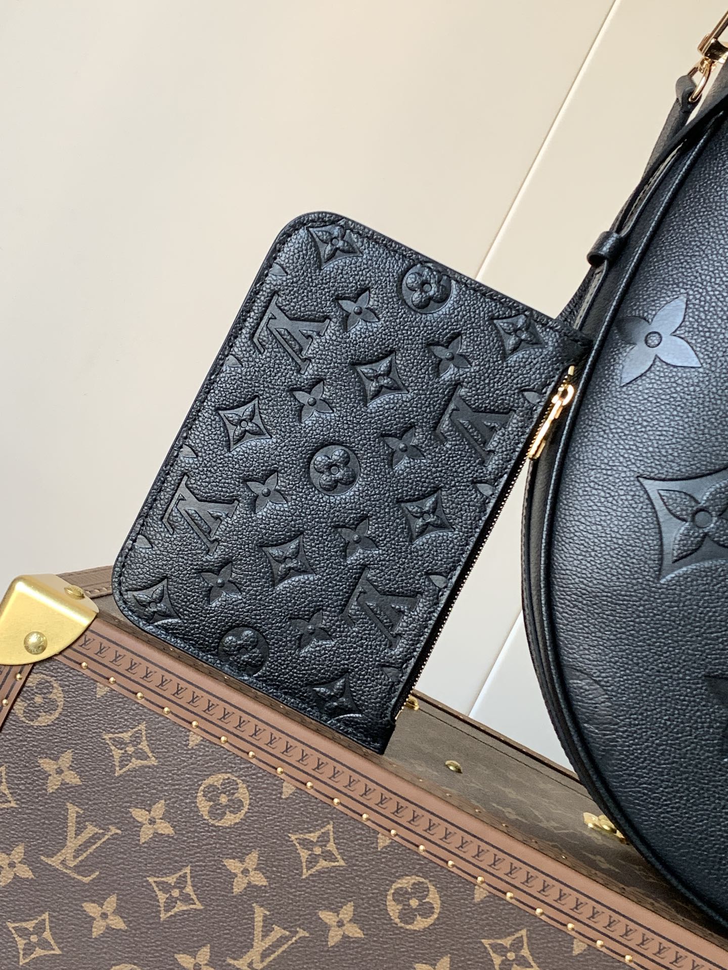 Loop Hobo Bag Monogram Empreinte Leather Black M46725