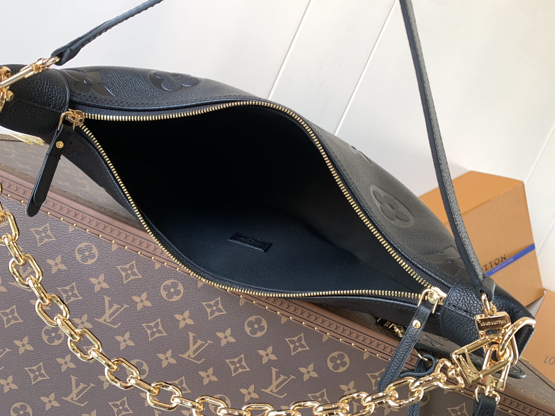 Loop Hobo Bag Monogram Empreinte Leather Black M46725