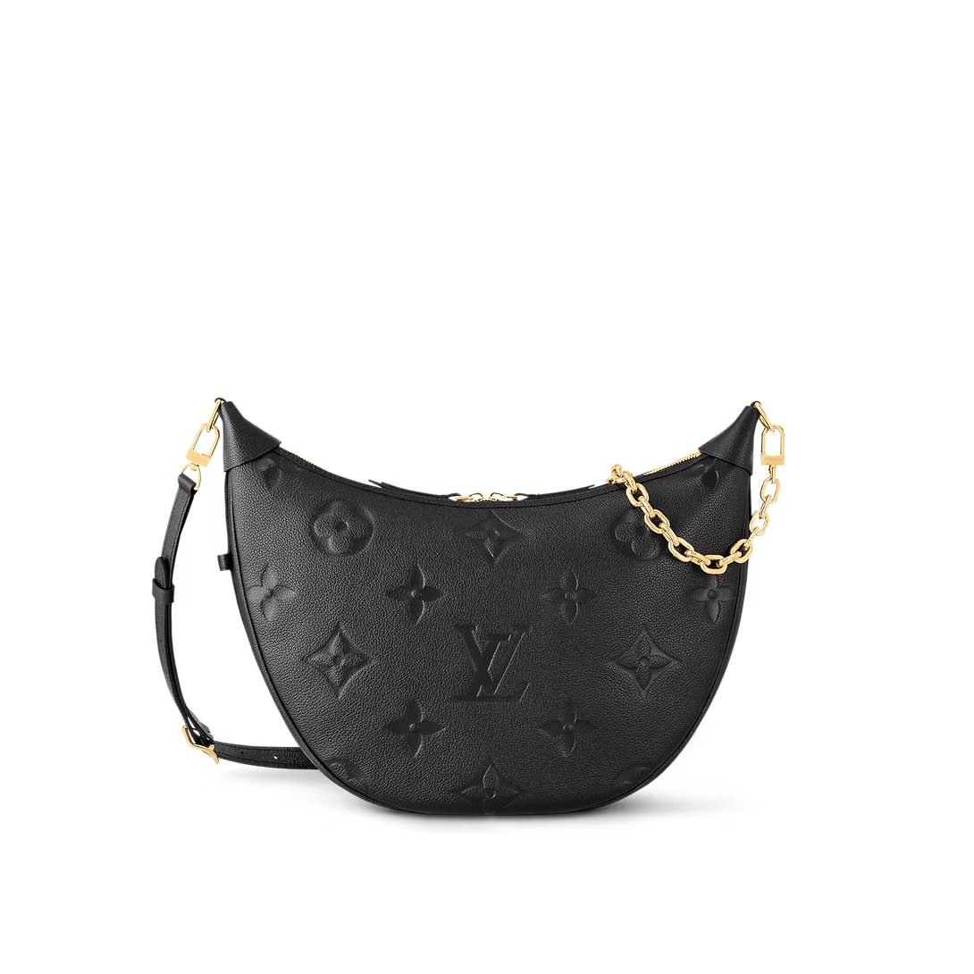 Loop Hobo Bag Monogram Empreinte Leather Black M46725