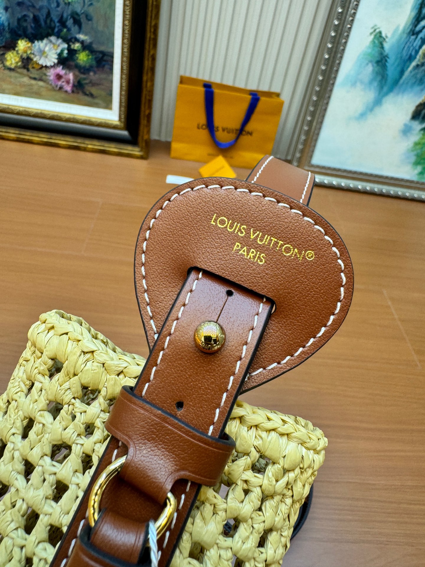 Low Key All In Bb Bag Brown Raffia M14217
