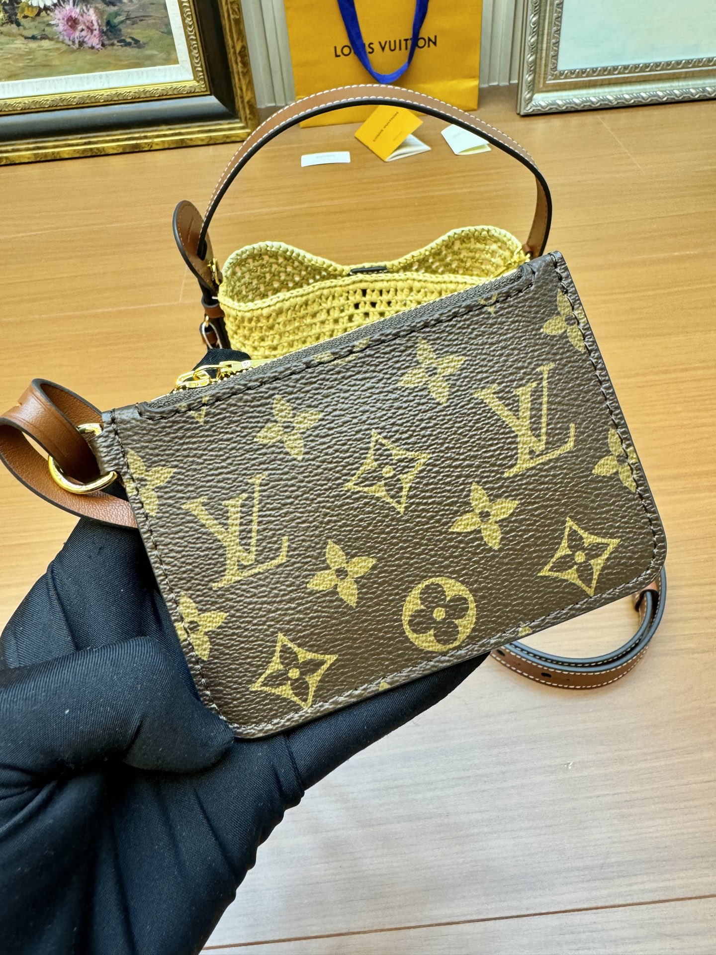Low Key All In Bb Bag Brown Raffia M14217