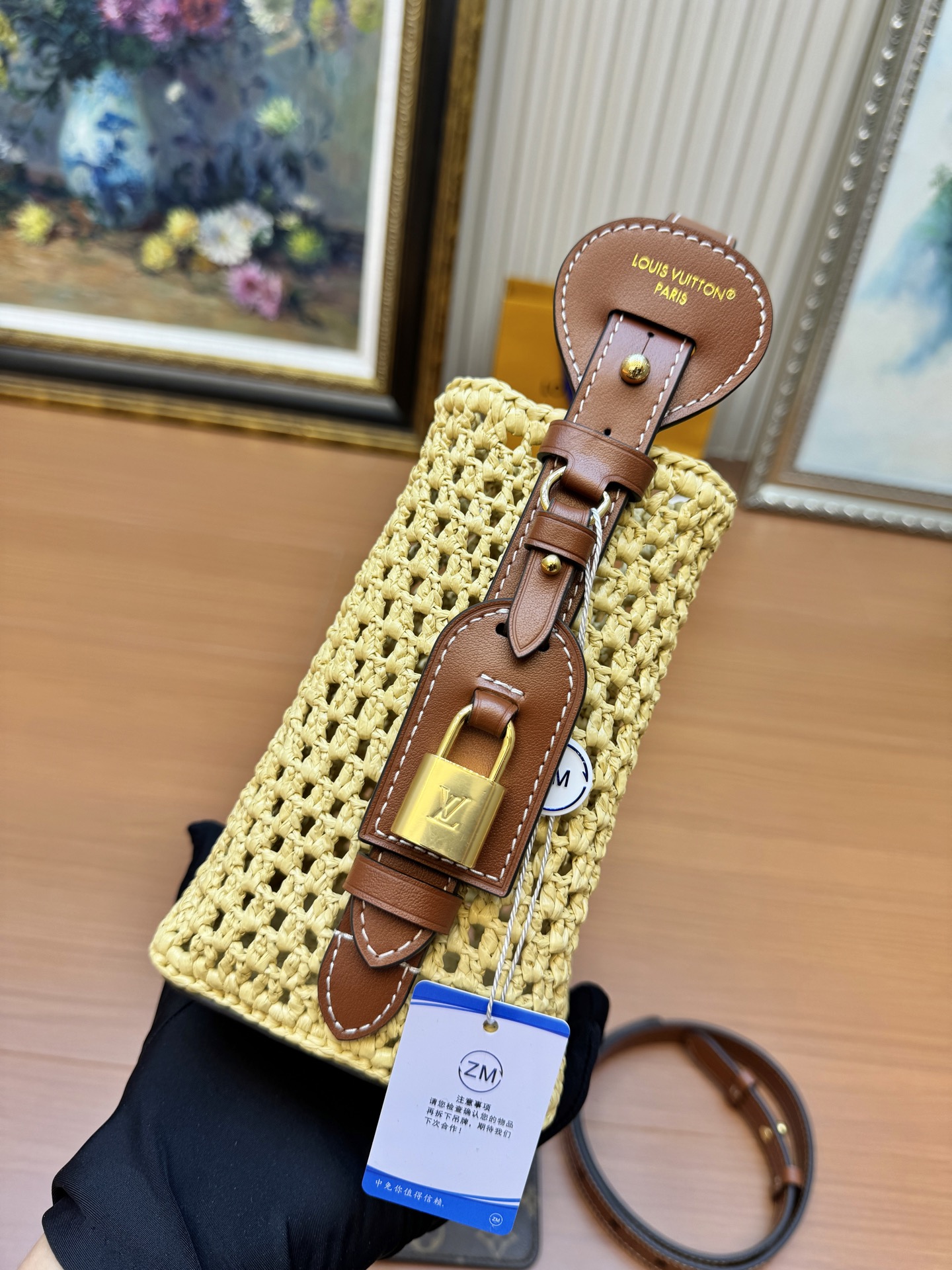 Low Key All In Bb Bag Brown Raffia M14217