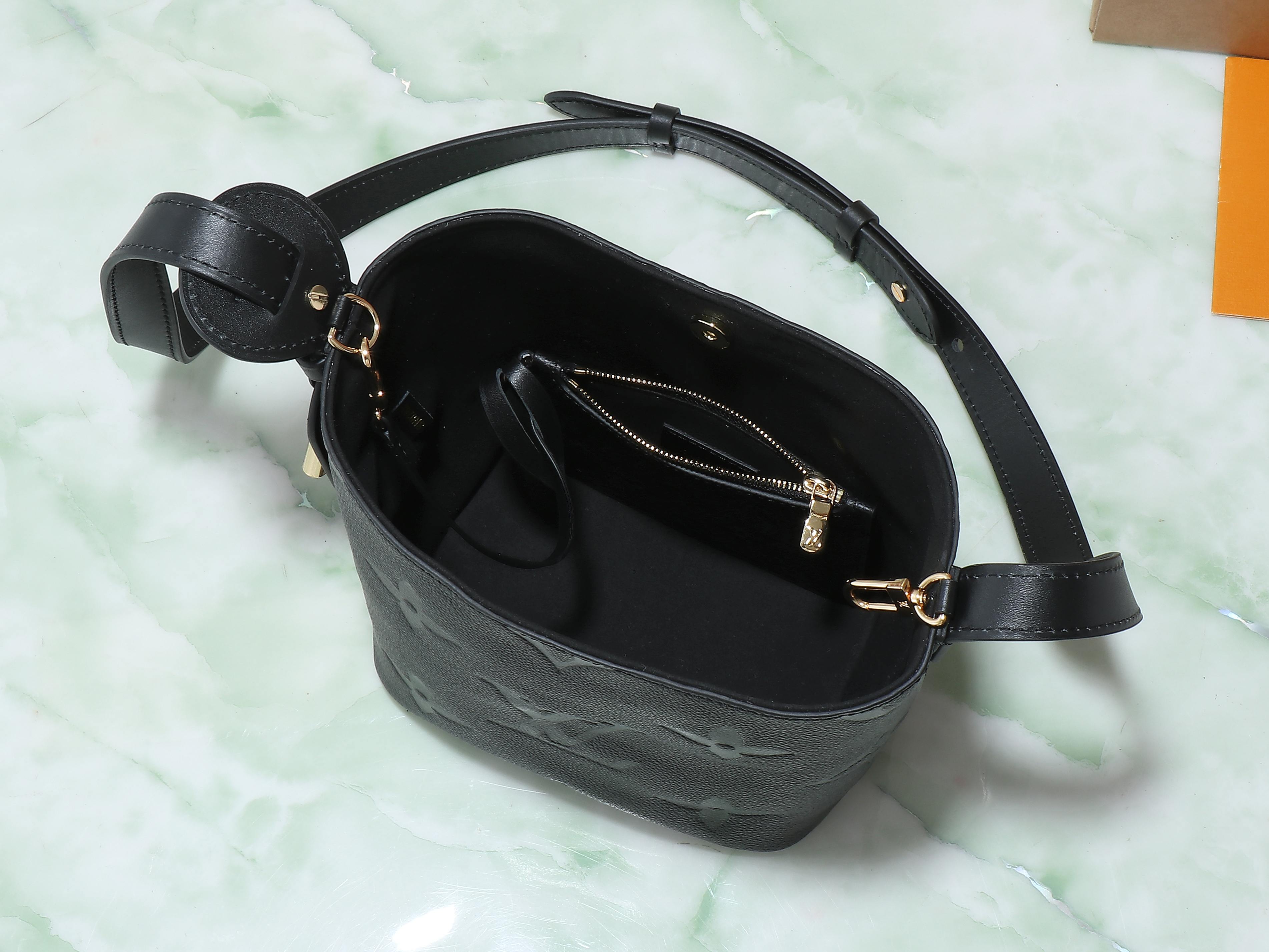 Low Key All In Bb Bag Monogram Empreinte Leather Black M13480