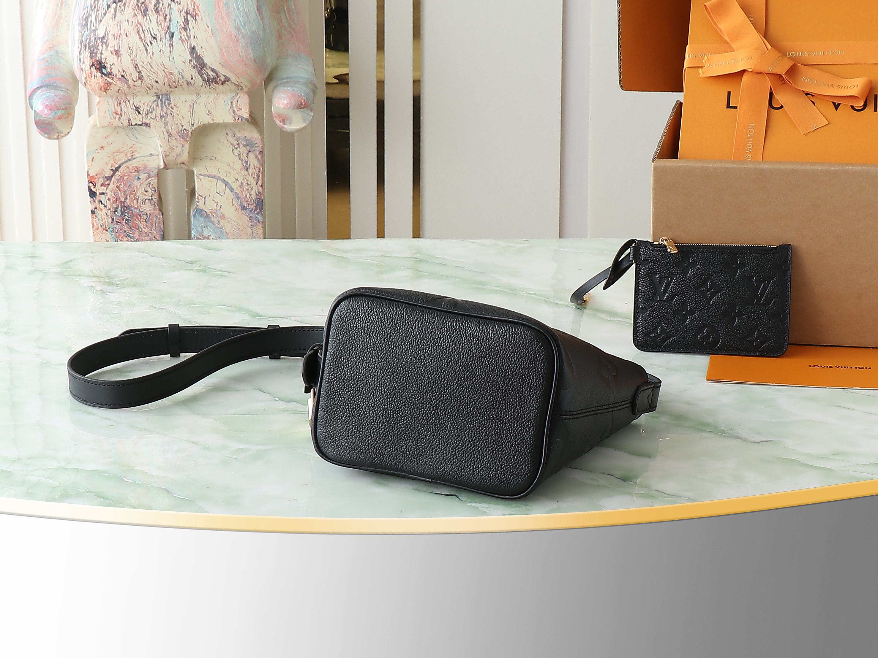 Low Key All In Bb Bag Monogram Empreinte Leather Black M13480