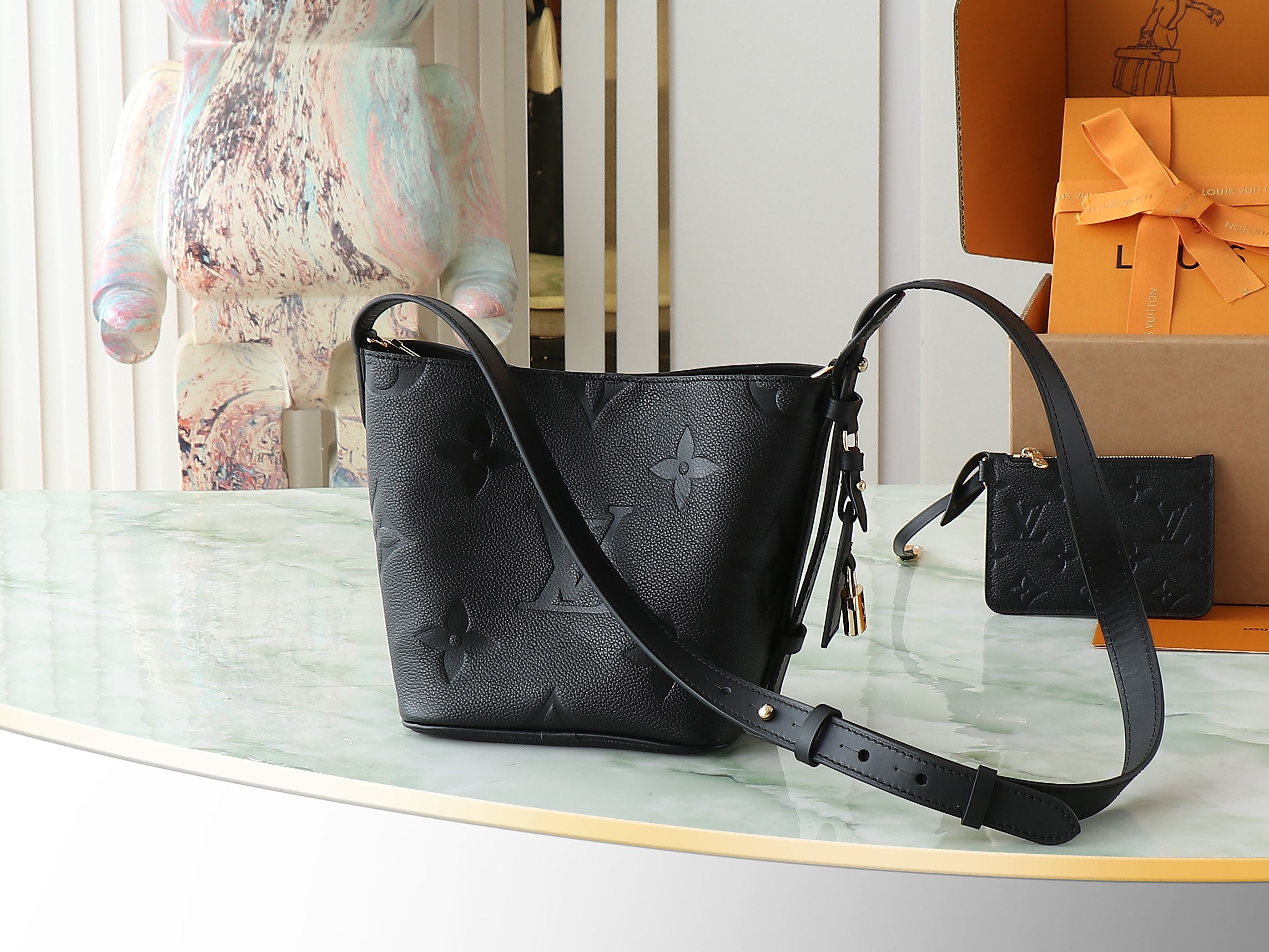 Low Key All In Bb Bag Monogram Empreinte Leather Black M13480