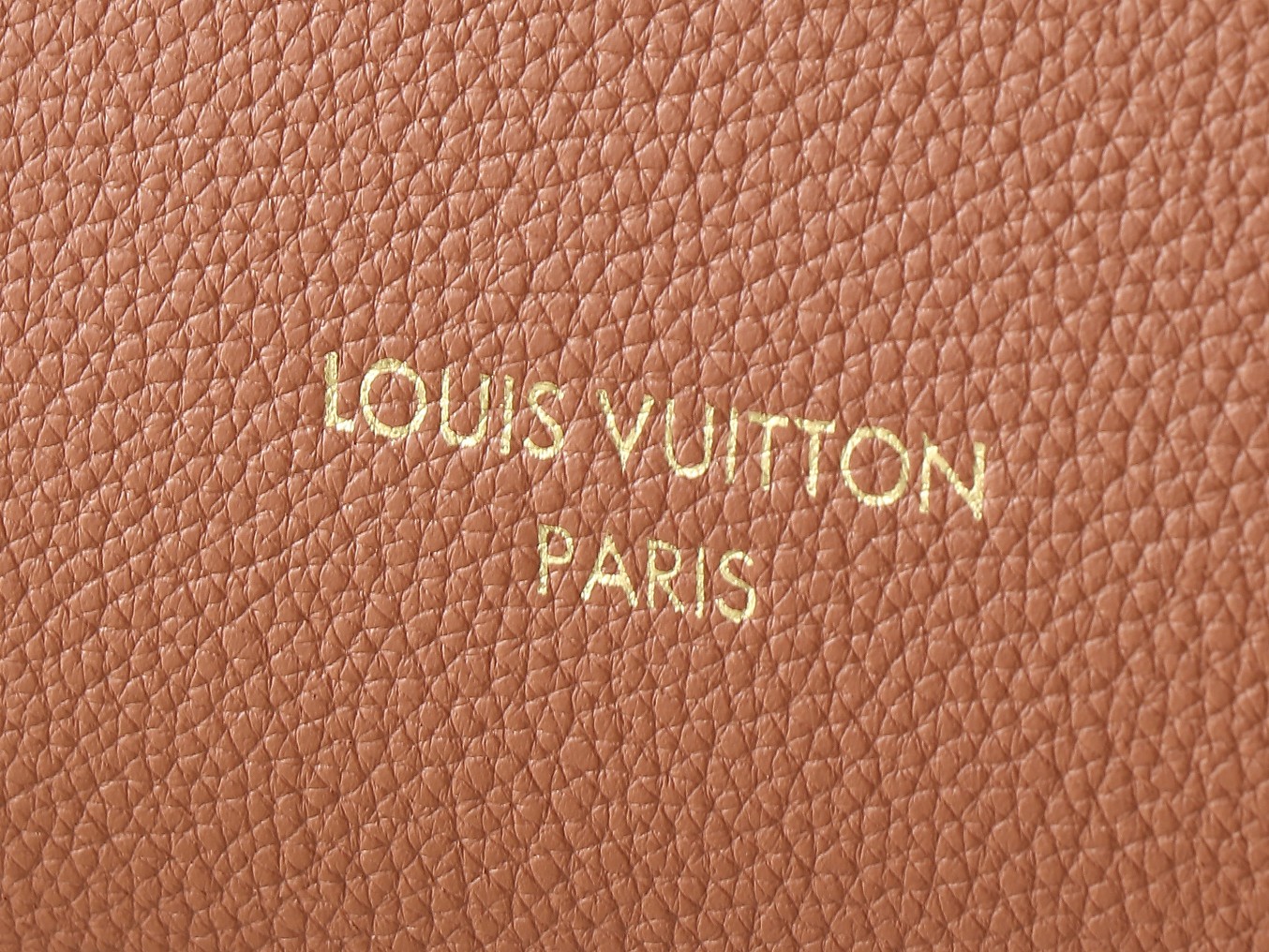 Low Key Cabas Mm Bag Cognac Grained Calfskin M25341