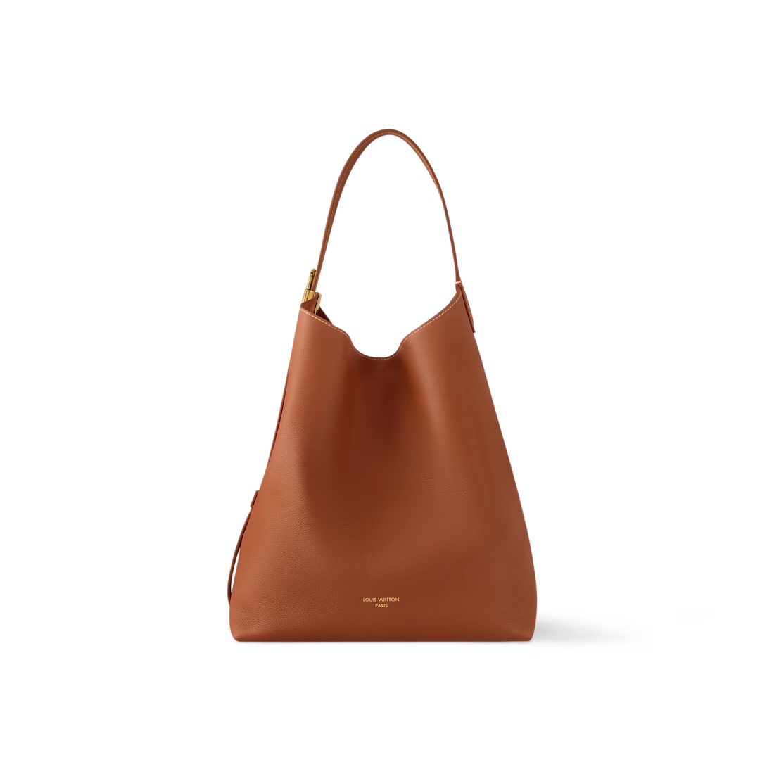 Low Key Hobo Mm Bag Cognac Grained Calfskin M24974