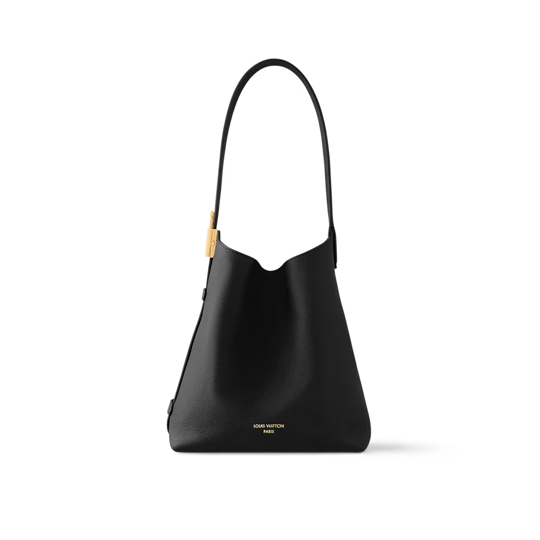 Low Key Hobo Pm Bag Black Smooth Calfskin M25352