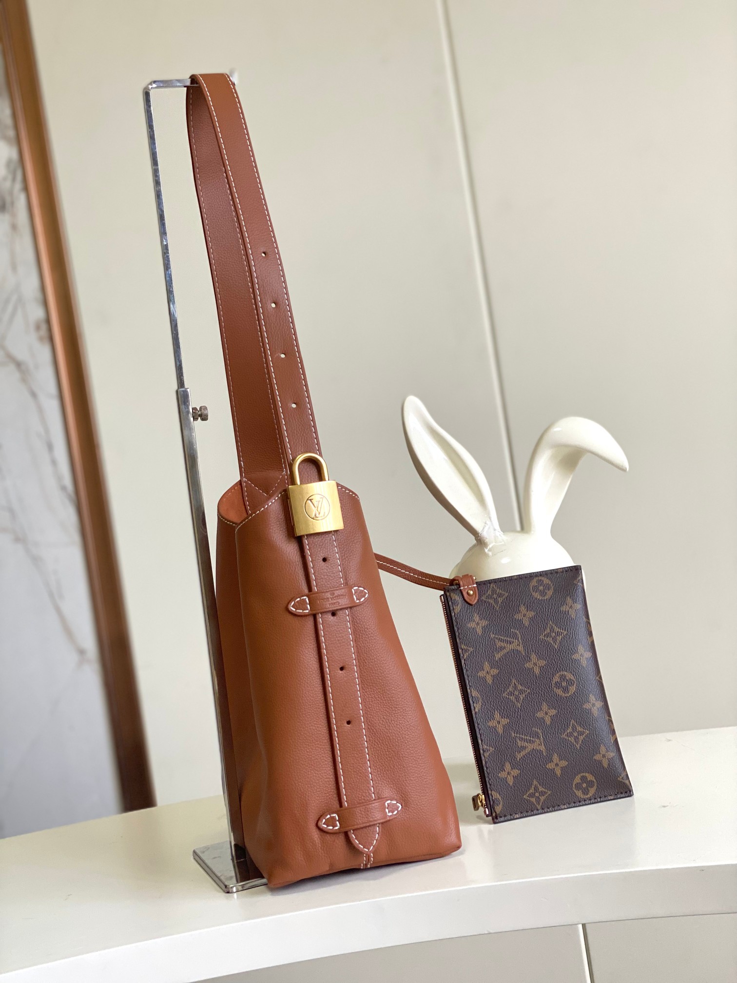 Low Key Hobo Pm Bag Cognac Calfskin M25354