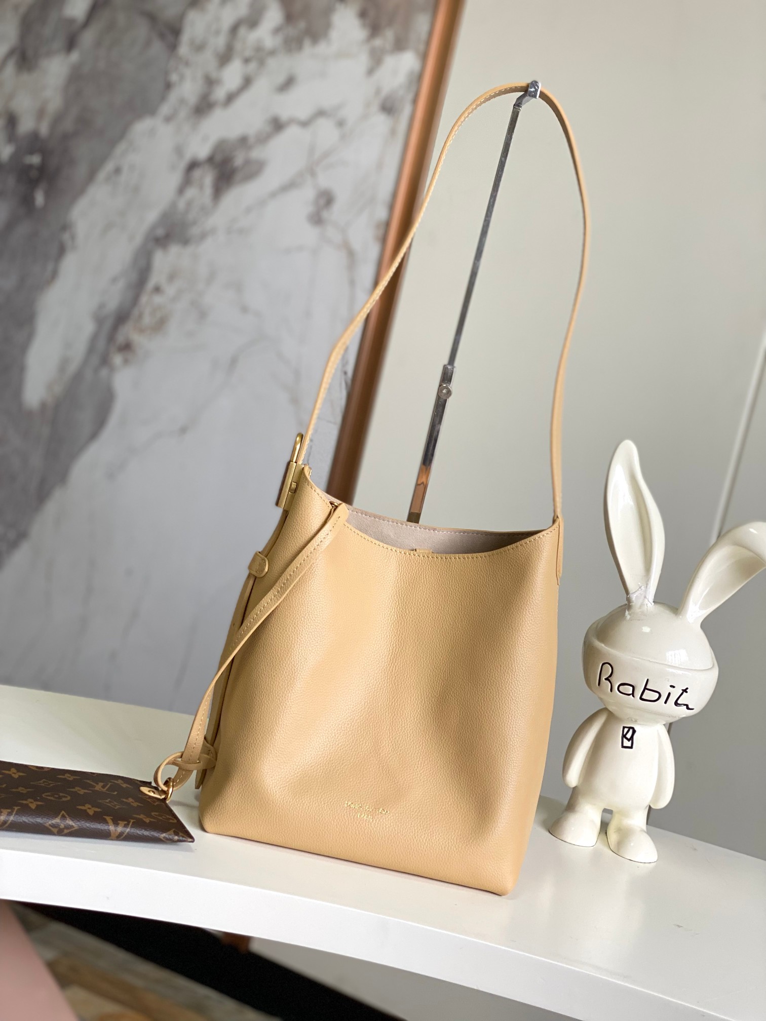 Low Key Hobo Pm Bag Walnut Calfskin M14265