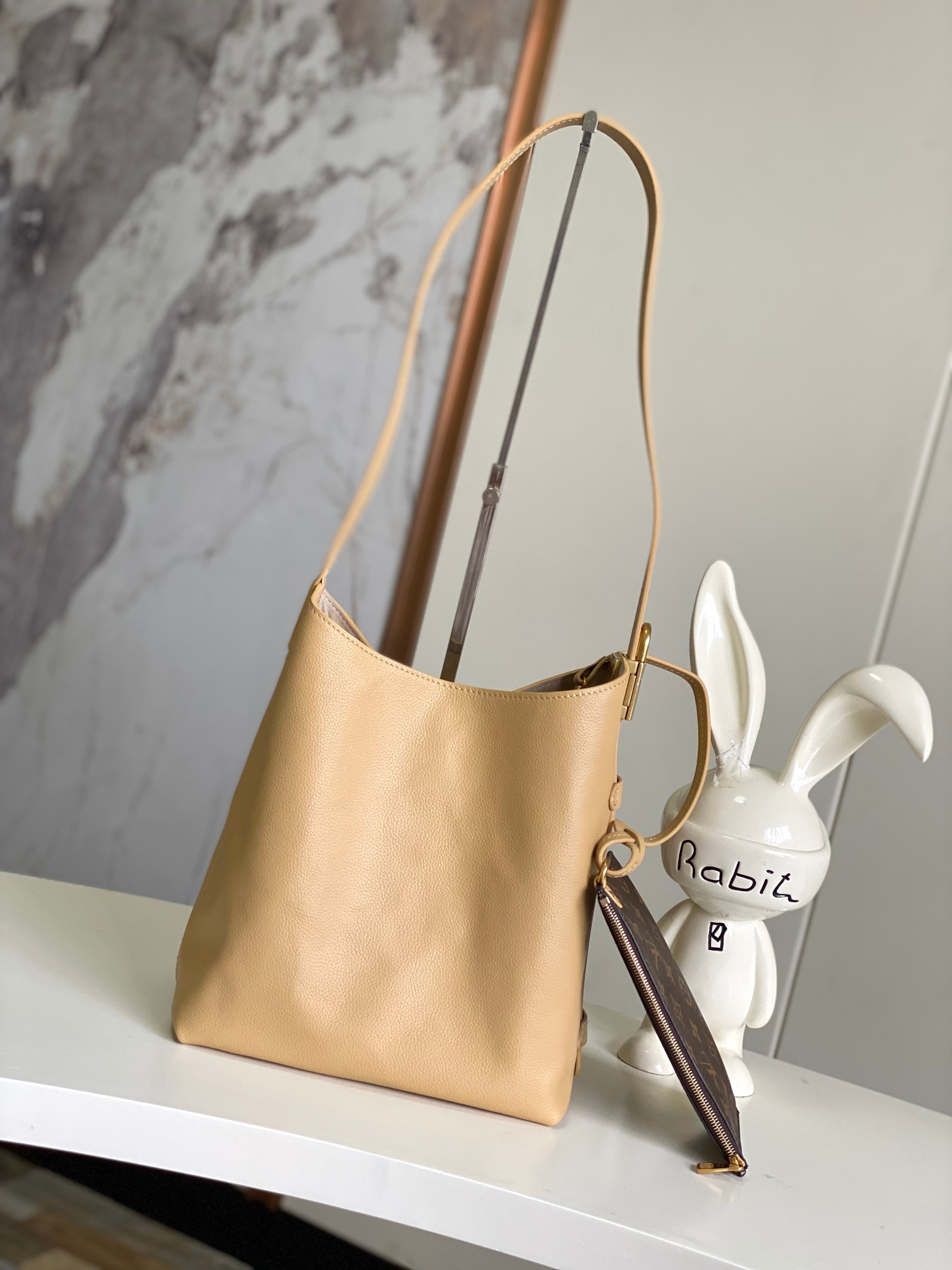 Low Key Hobo Pm Bag Walnut Calfskin M14265