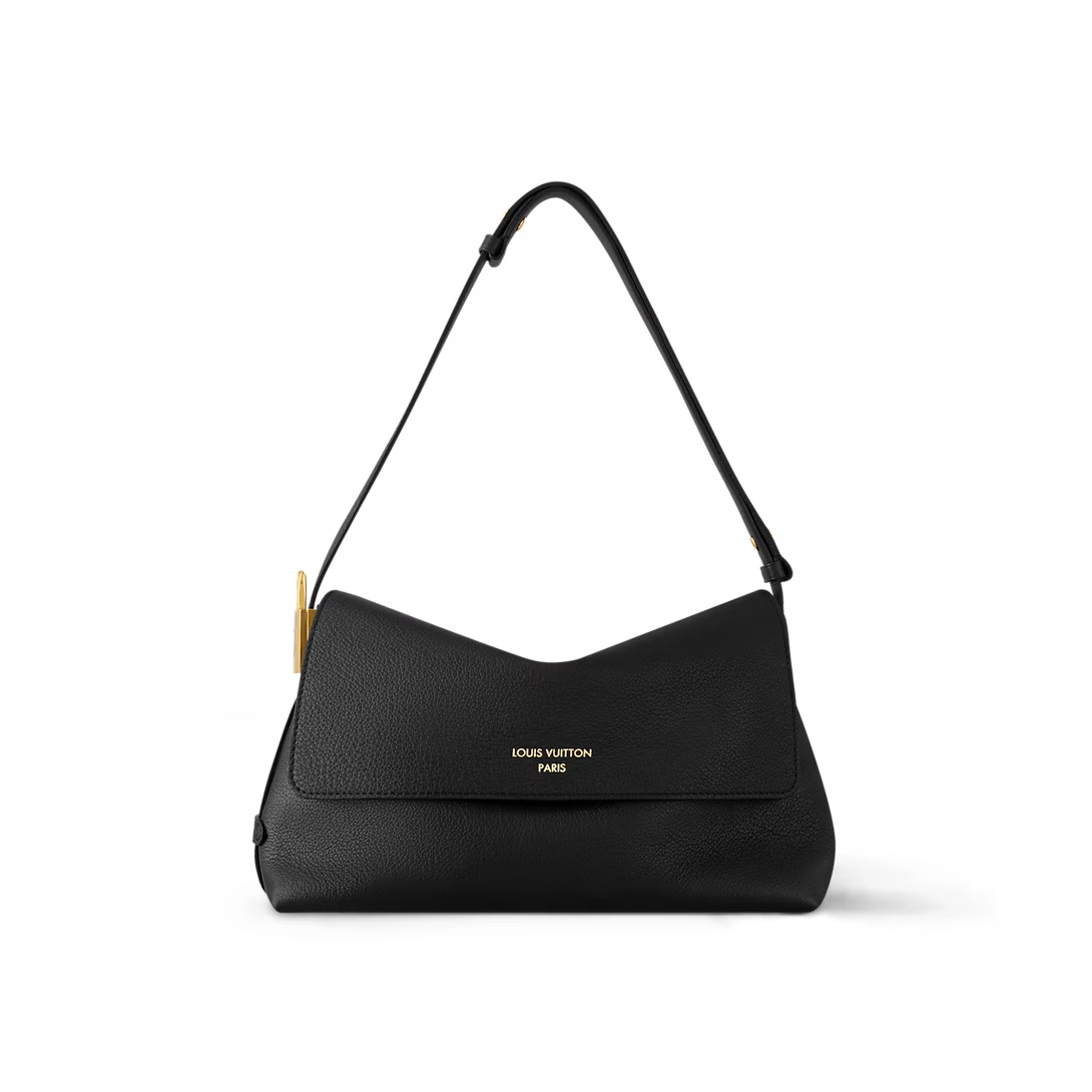 Low Key Messenger Bag Black Calf Leather M13148