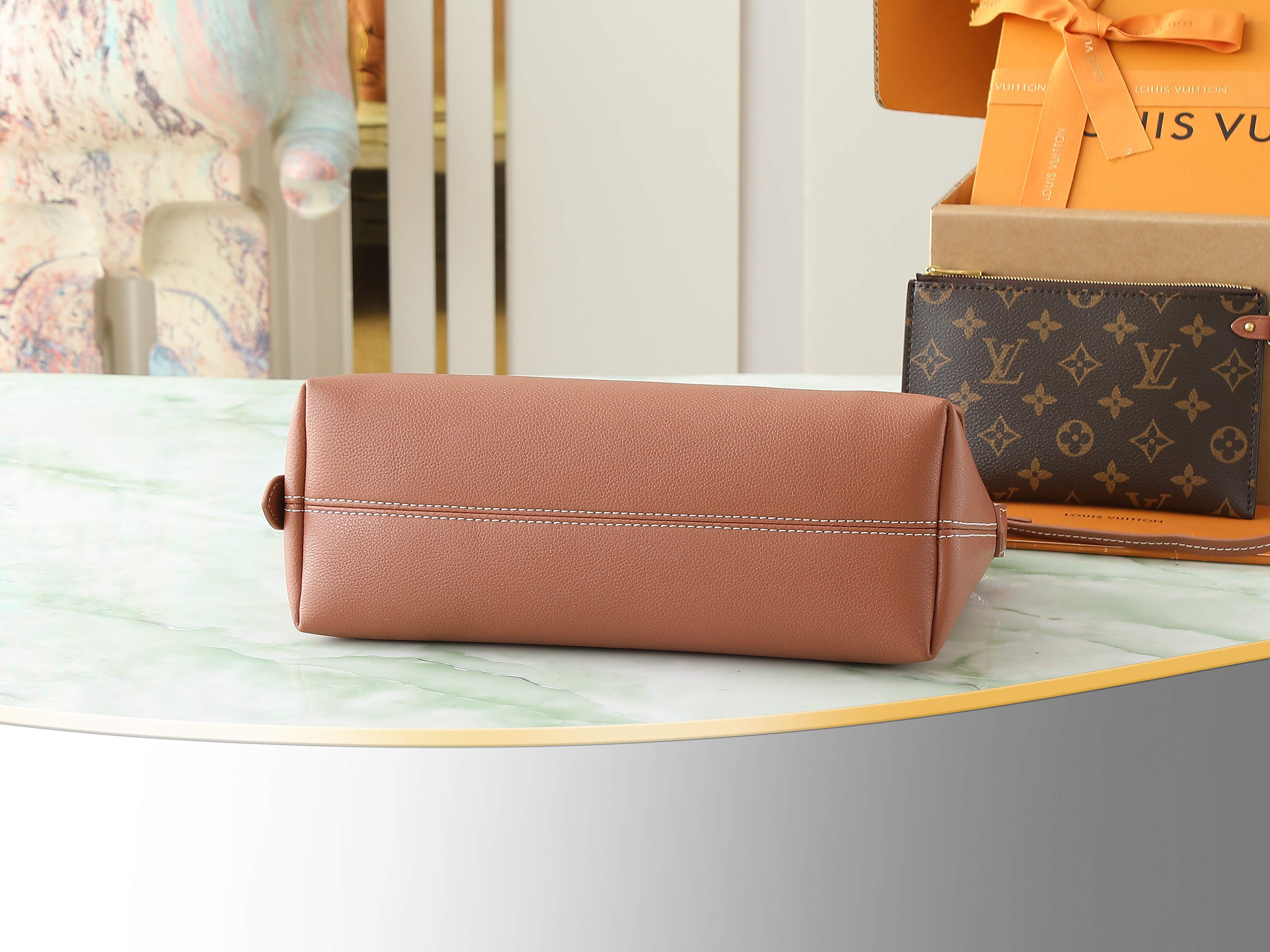 Low Key Messenger Bag Cognac Calf Leather M13151