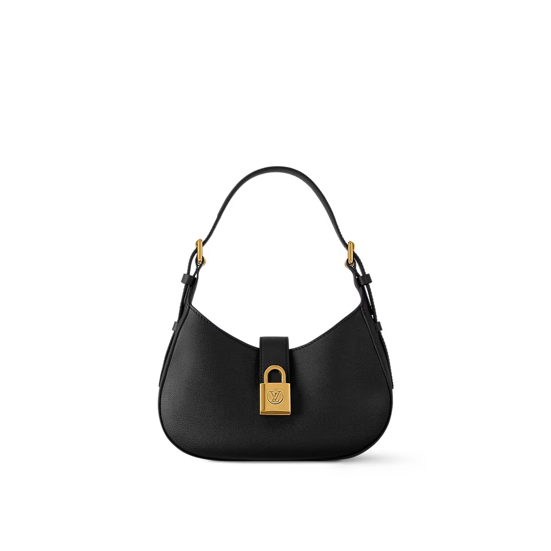 Low Key Shoulder Bag Black Grained Calfskin M24611