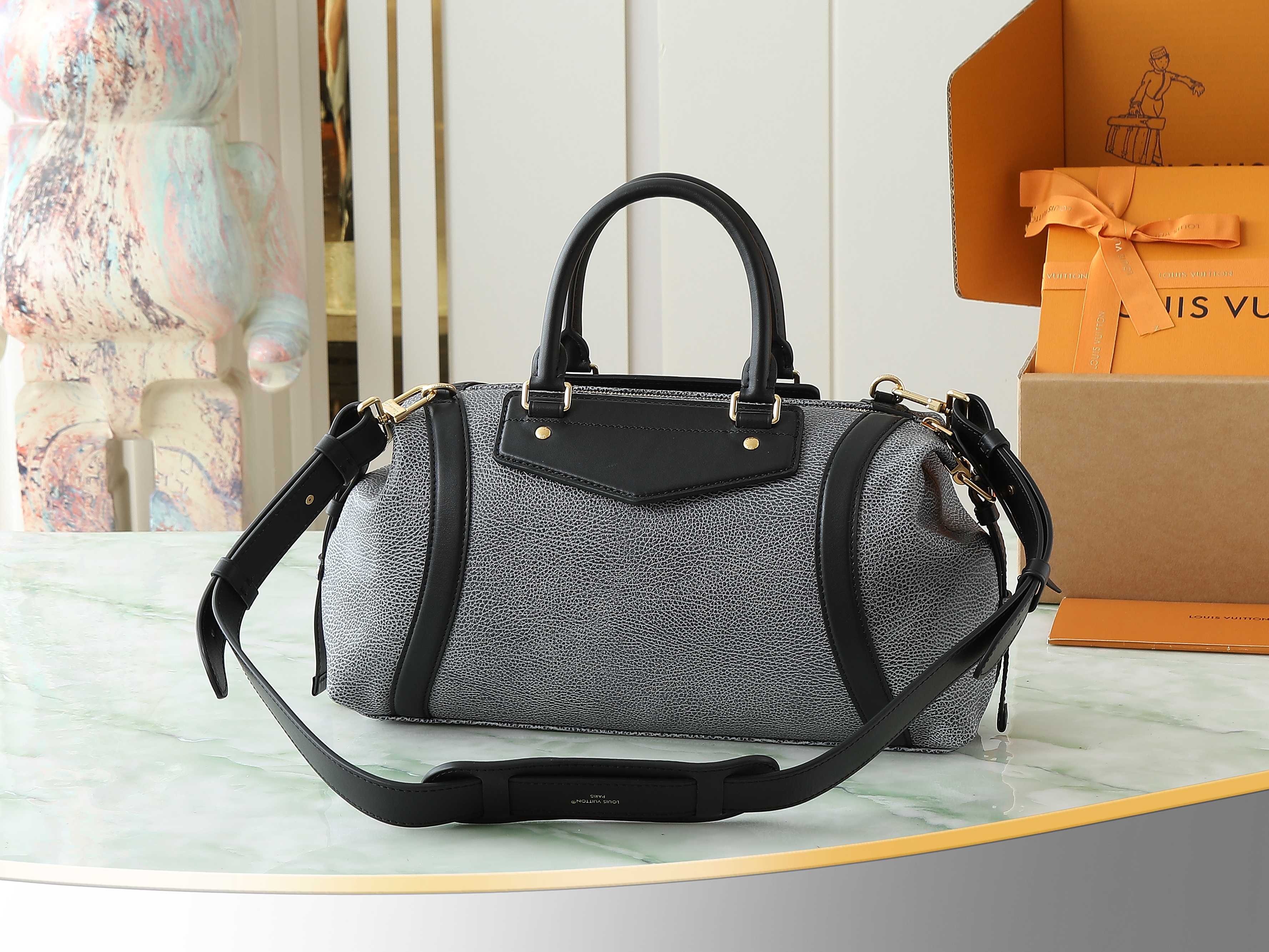 Lv Biker Mm Handbags H27 Dark Denim Lambskin Leather M14702
