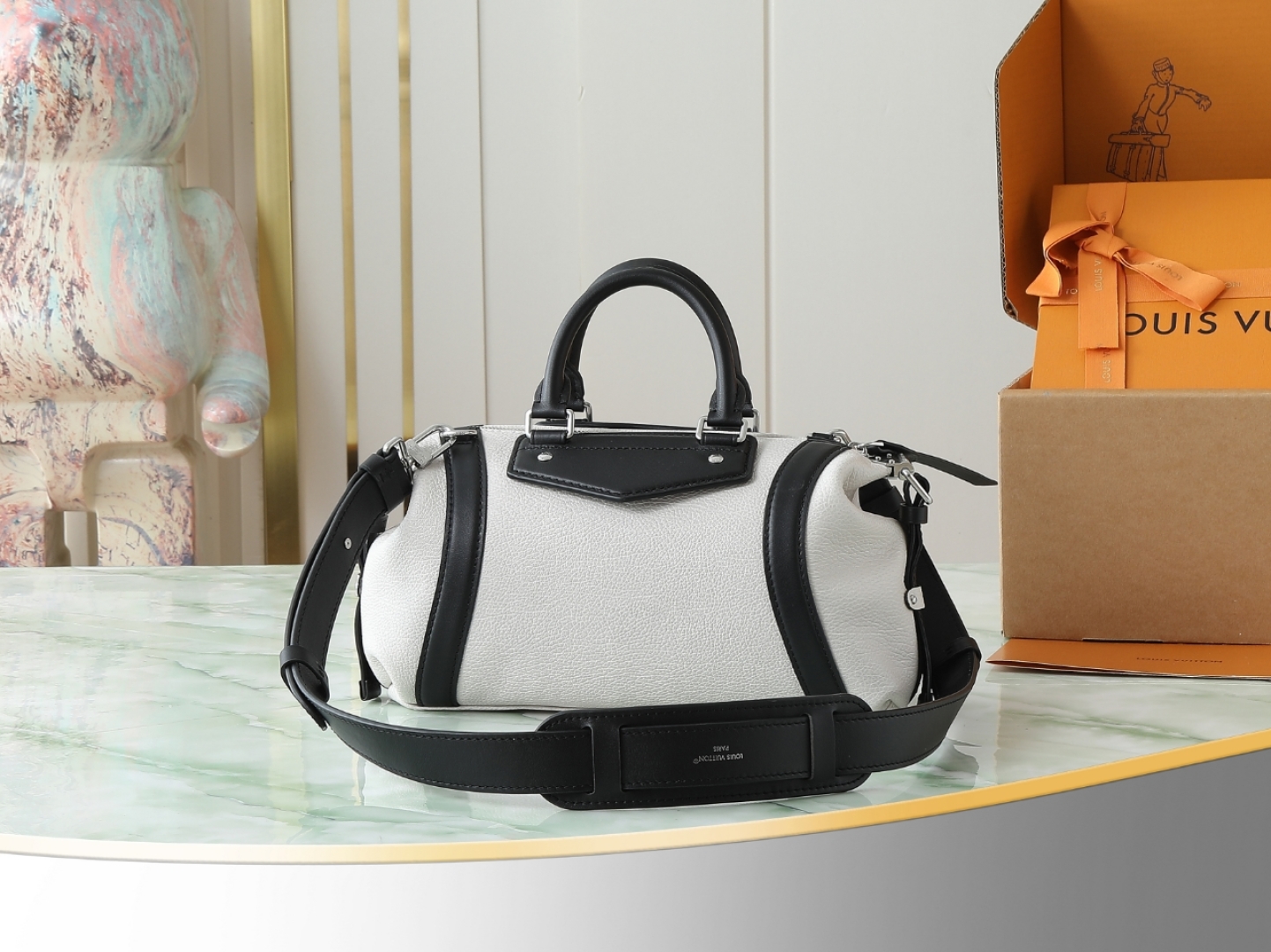 Lv Biker Pm Handbag H27 Nuage Lambskin Leather M25561
