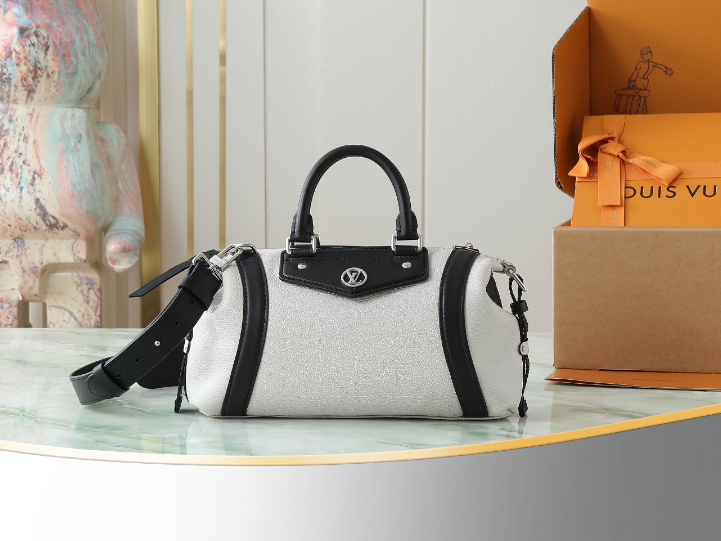 Lv Biker Pm Handbag H27 Nuage Lambskin Leather M25561
