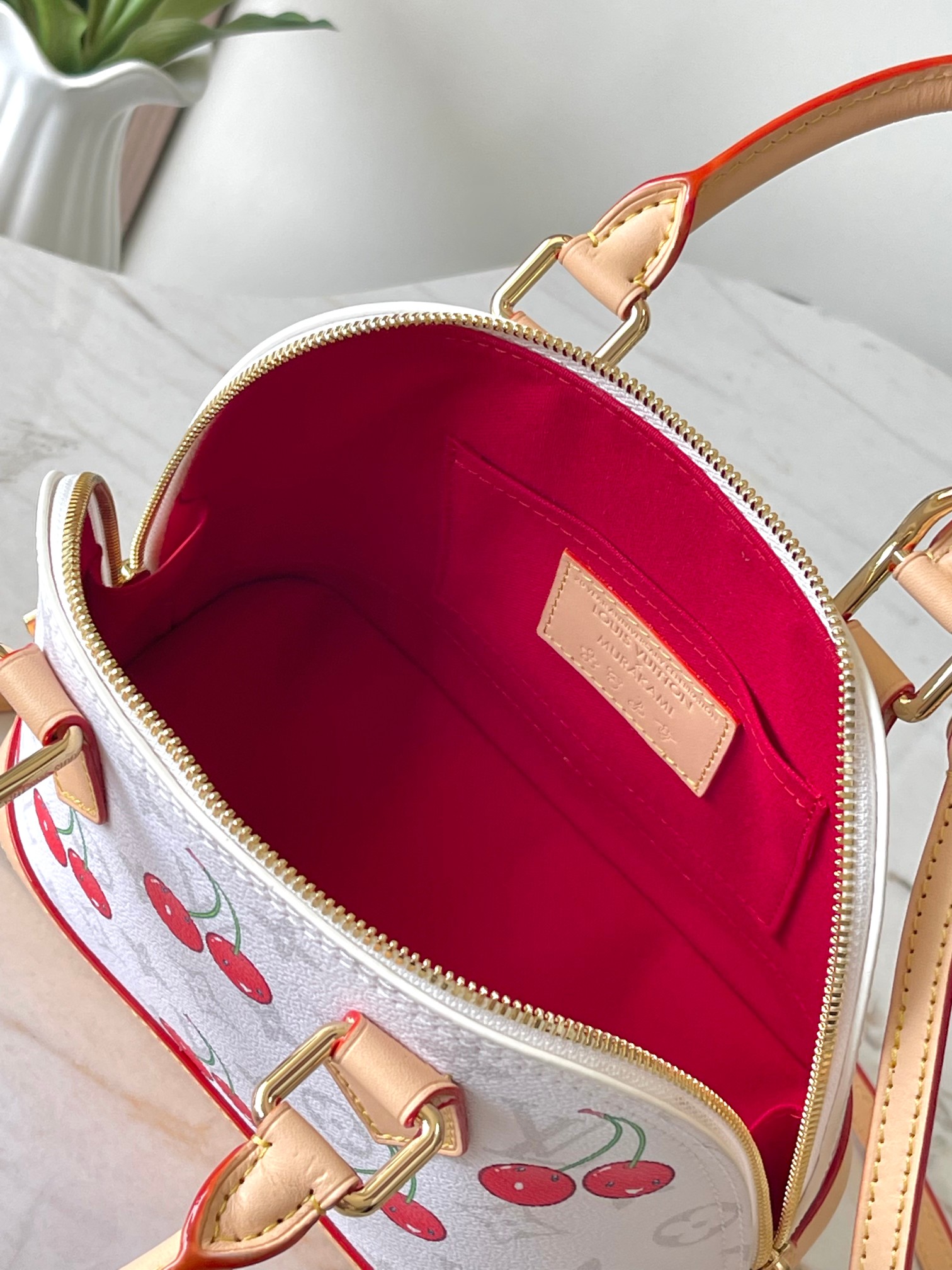 Lv X Tm Alma Bb Handbags Monogram Cherry White M14234