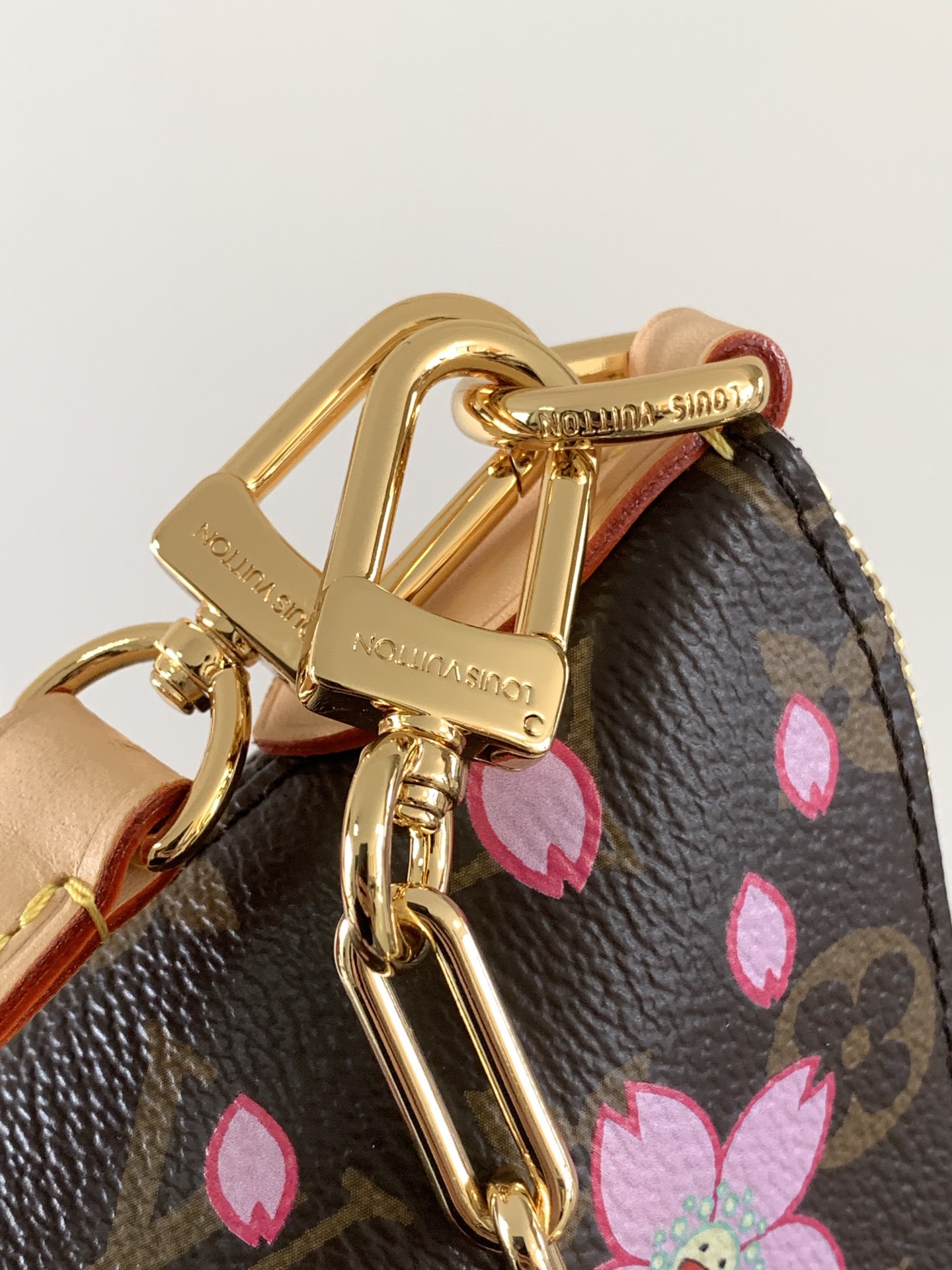 Lv X Tm Boulogne Pm Bag Sakura Brown Cherry Blossom Monogram M13265