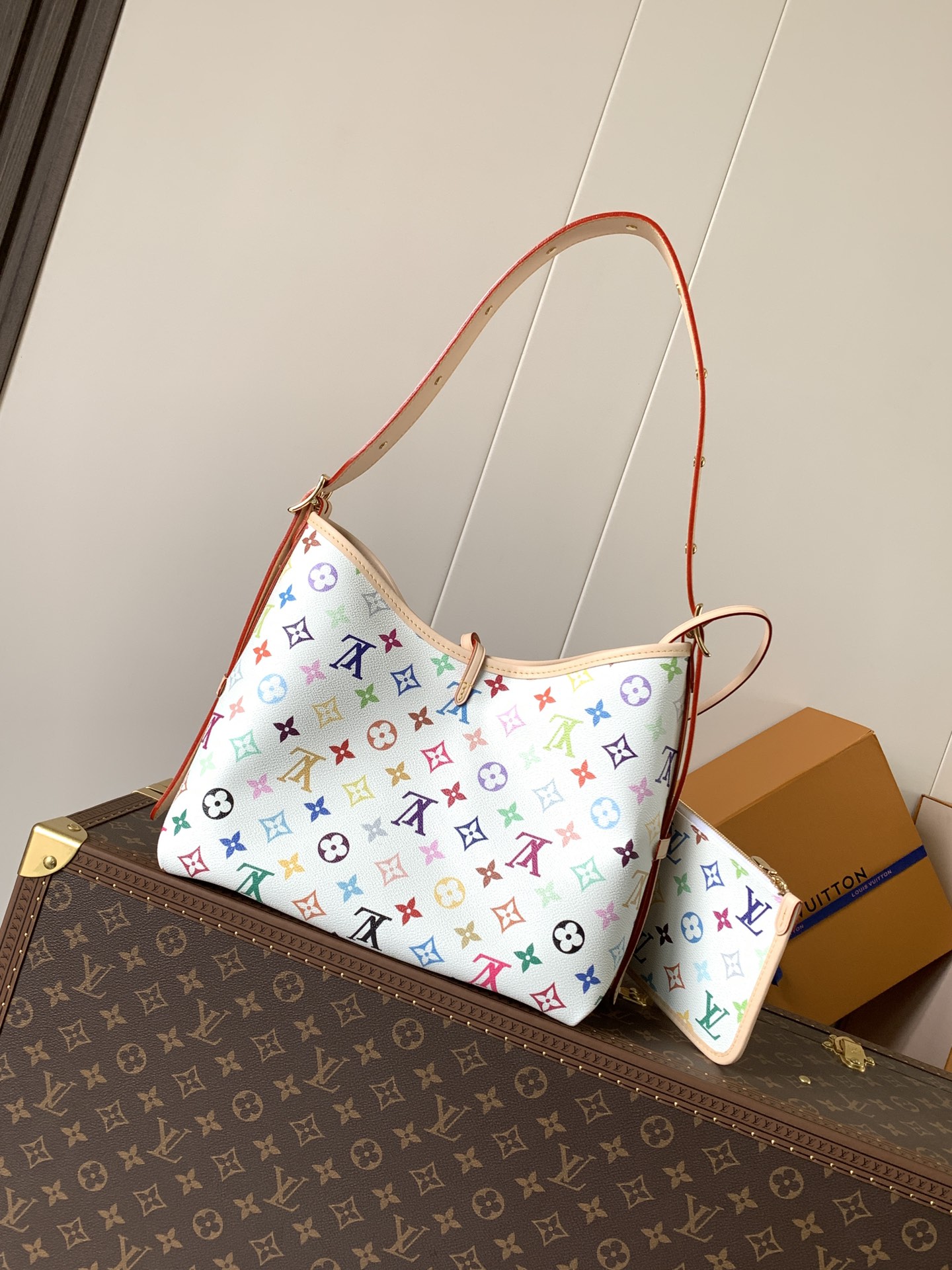 Lv X Tm Carryall Pm Bag Monogram Multicolored White M13661