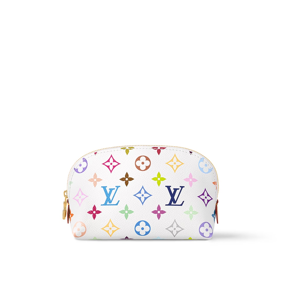 Lv X Tm Cosmetic Pouch Pm Multicolored Monogram White M13744