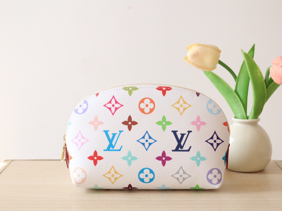 Lv X Tm Cosmetic Pouch Pm Multicolored Monogram White M13744