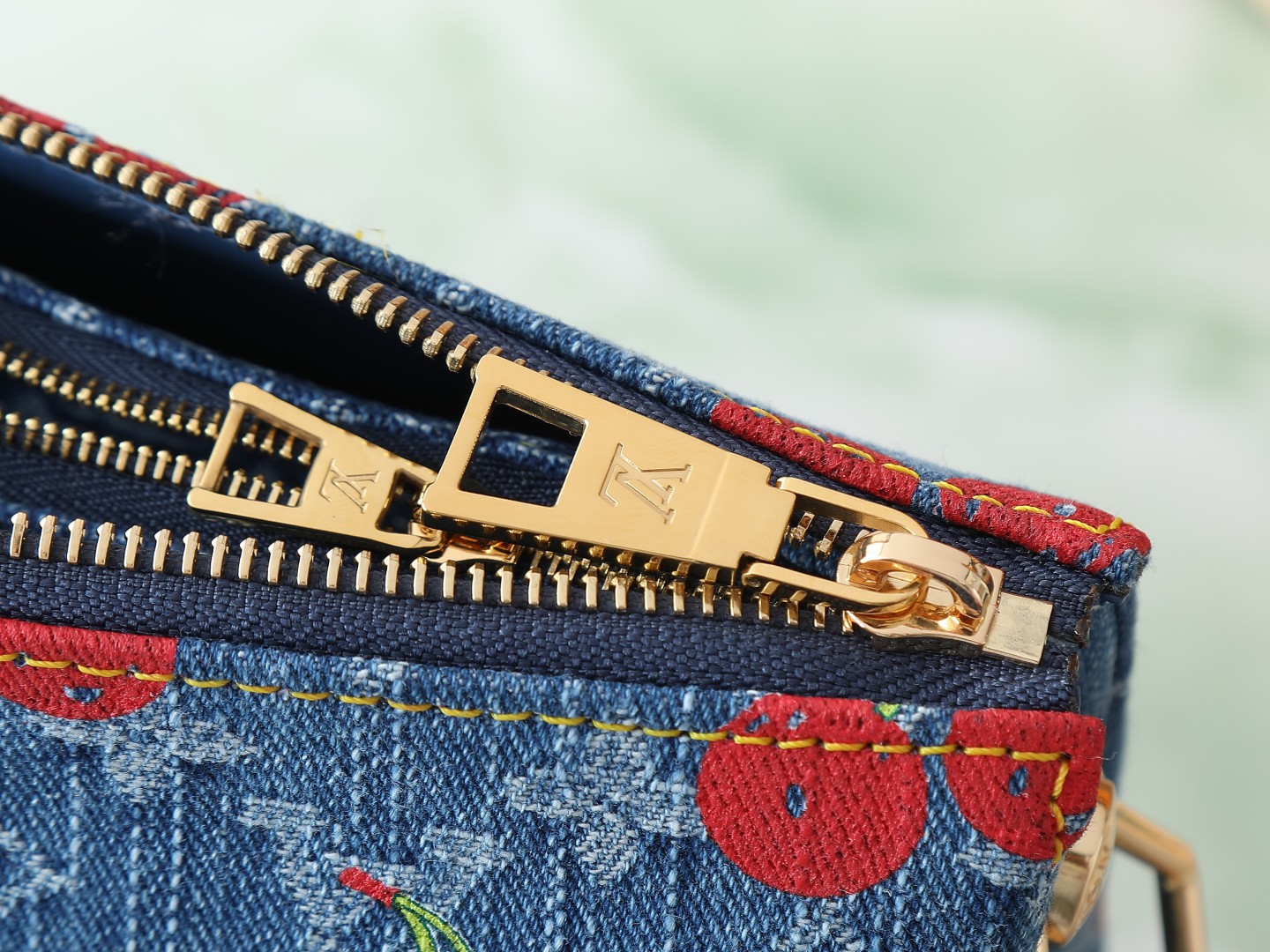 Lv X Tm Coussin Pm Bag Monogram Cherry Denim M14978