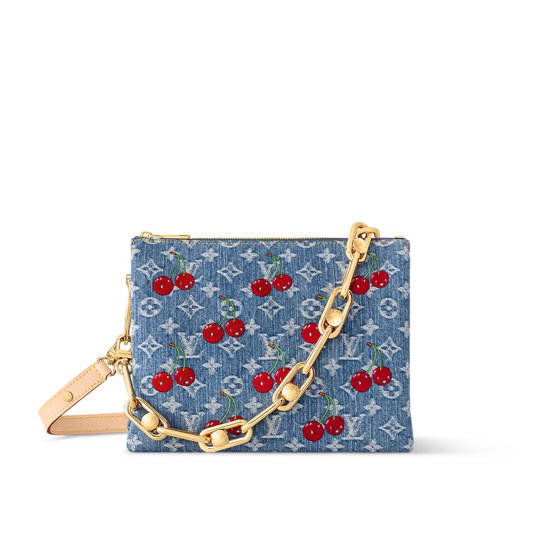 Lv X Tm Coussin Pm Bag Monogram Cherry Denim M14978