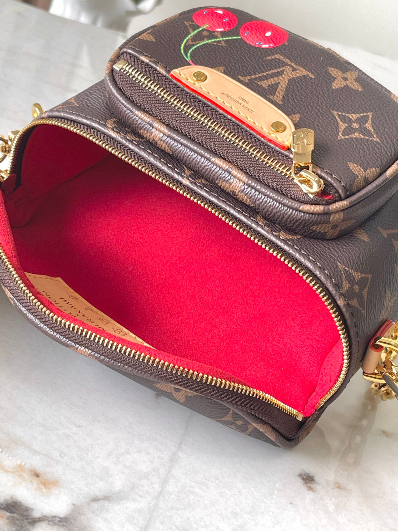Lv X Tm Mini Bumbag Monogram Cherry M13449