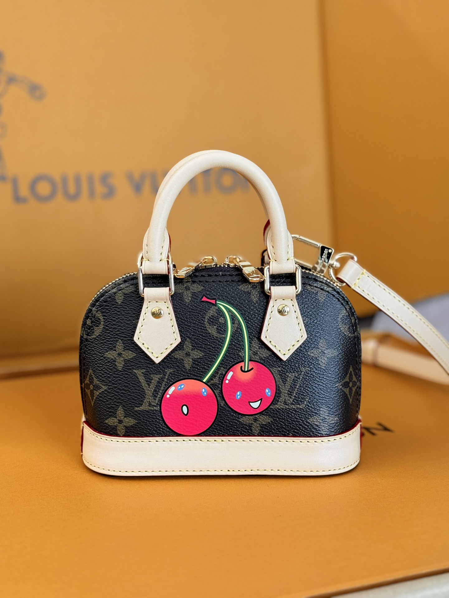 Lv X Tm Nano Alma Handbags Monogram Cherry M13416
