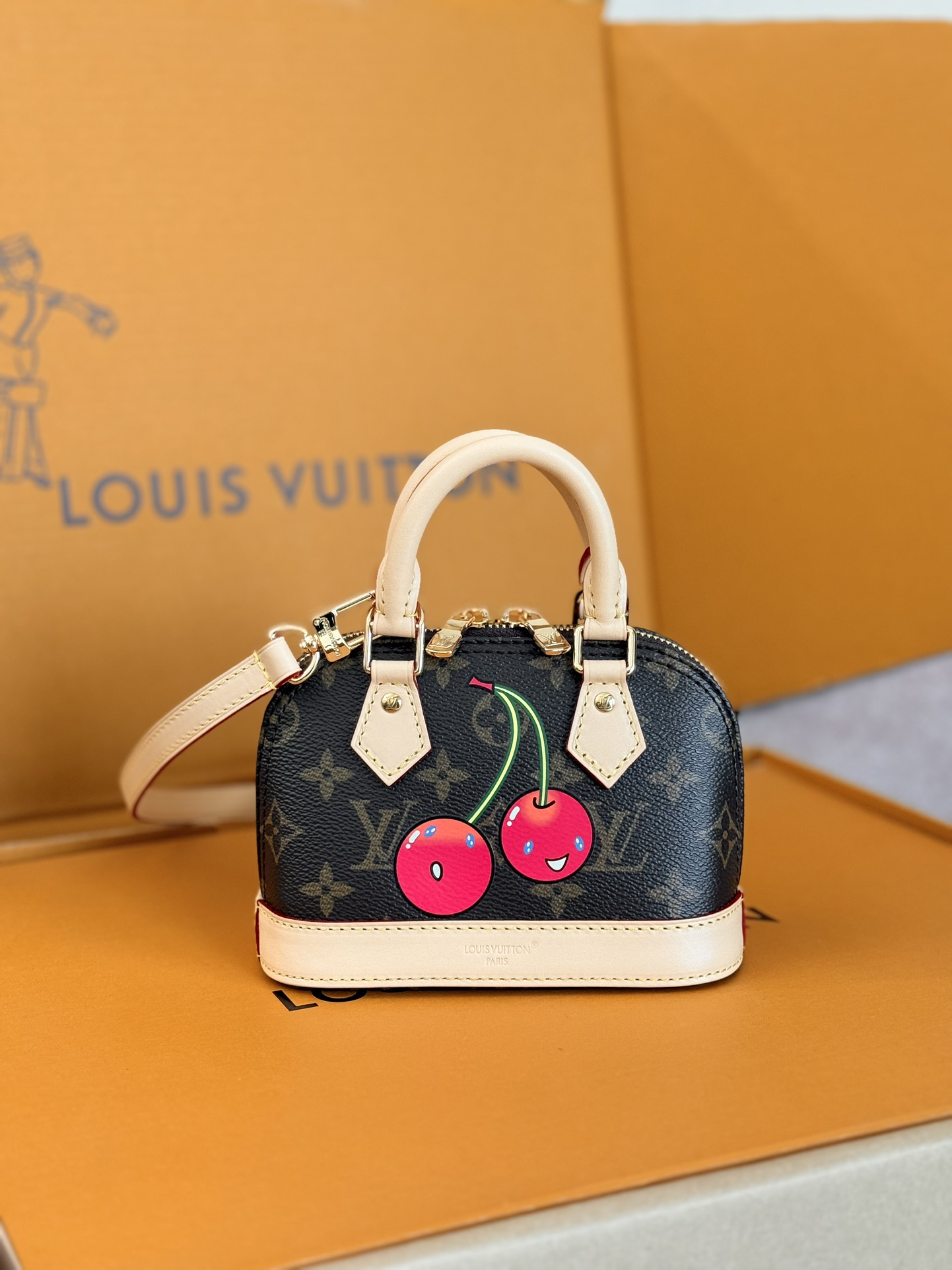 Lv X Tm Nano Alma Handbags Monogram Cherry M13416