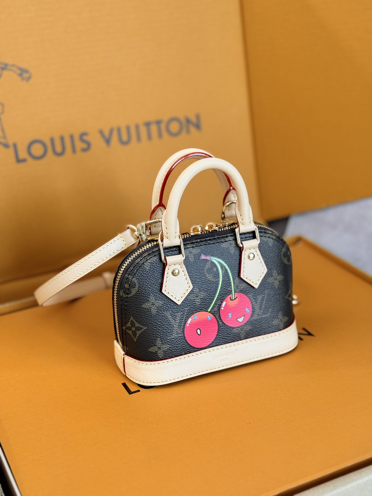 Lv X Tm Nano Alma Handbags Monogram Cherry M13416