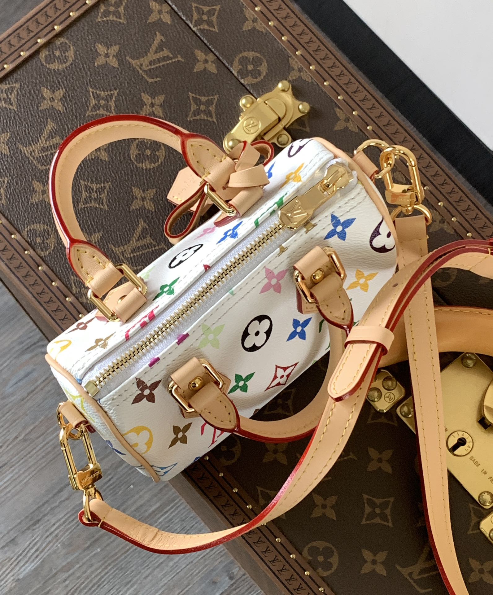 Lv X Tm Nano Speedy Multicolored Monogram Bag M13391