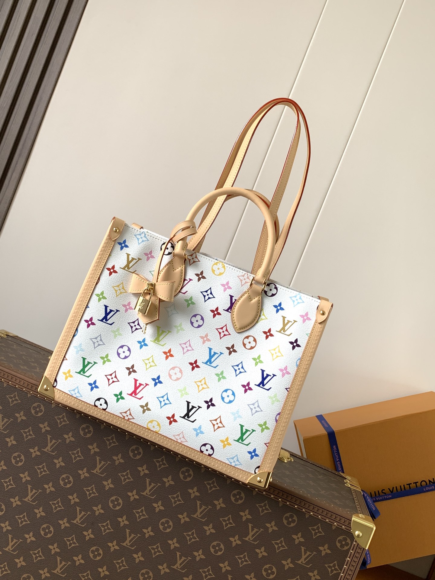 Lv X Tm Onthego Mm Multicolored Monogram Tote M13079
