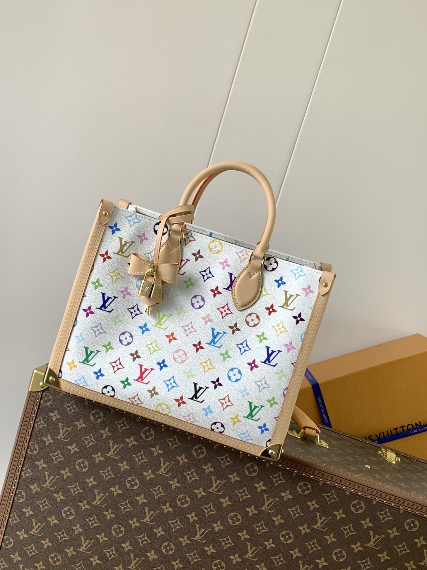 Lv X Tm Onthego Mm Multicolored Monogram Tote M13079
